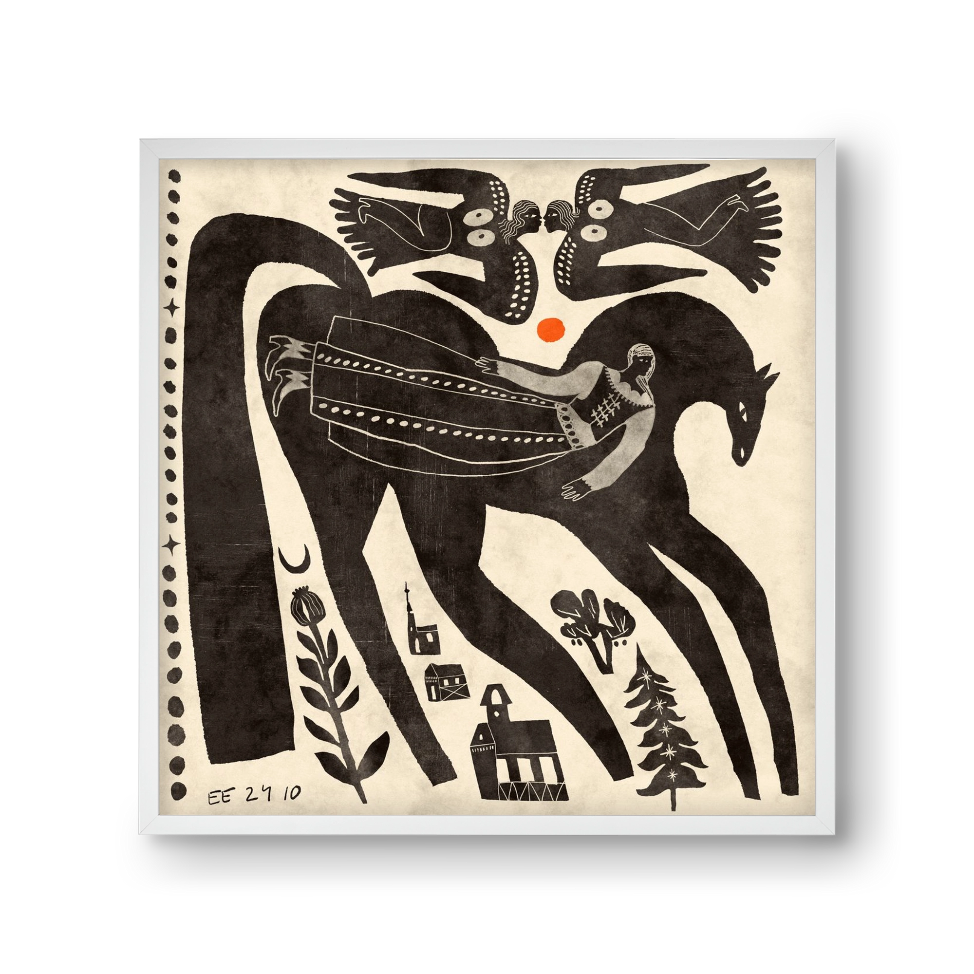 Lost souls, 30x30 cm (30x30 cm), Fehér keret