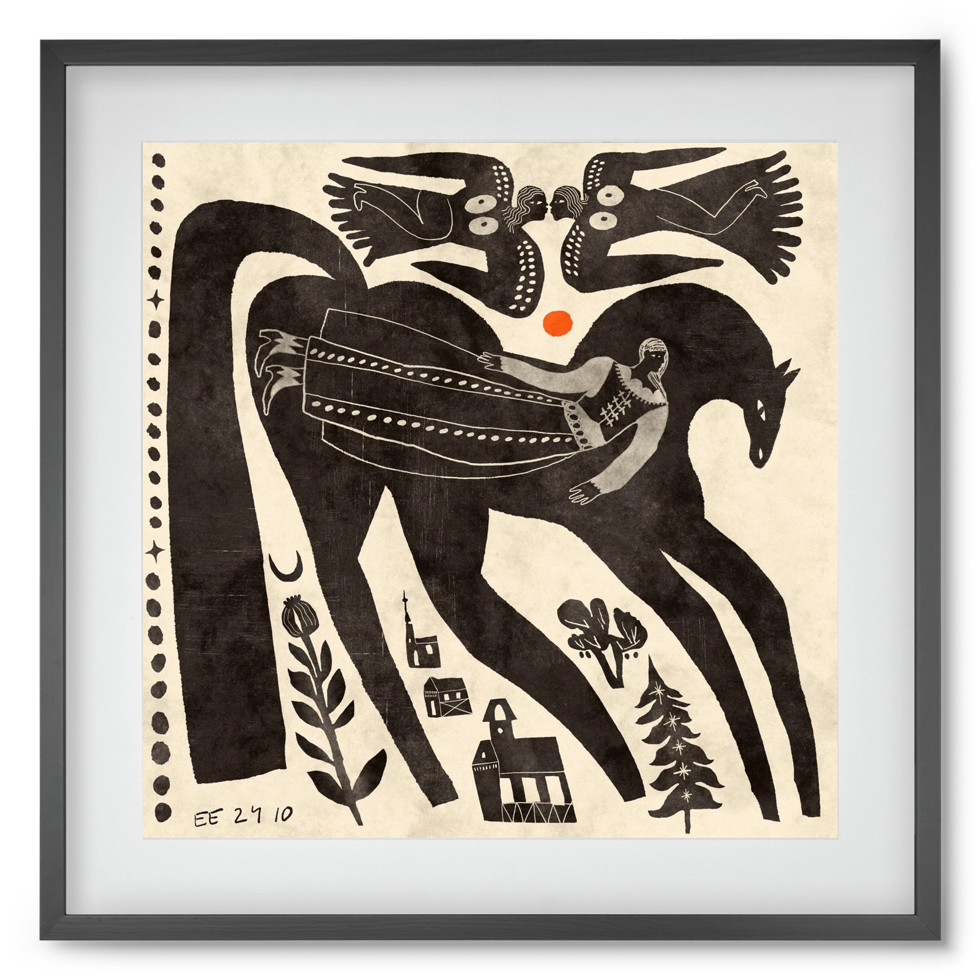 Lost souls, 50x50 cm (40x40 cm), Fekete keret, paszpartuval