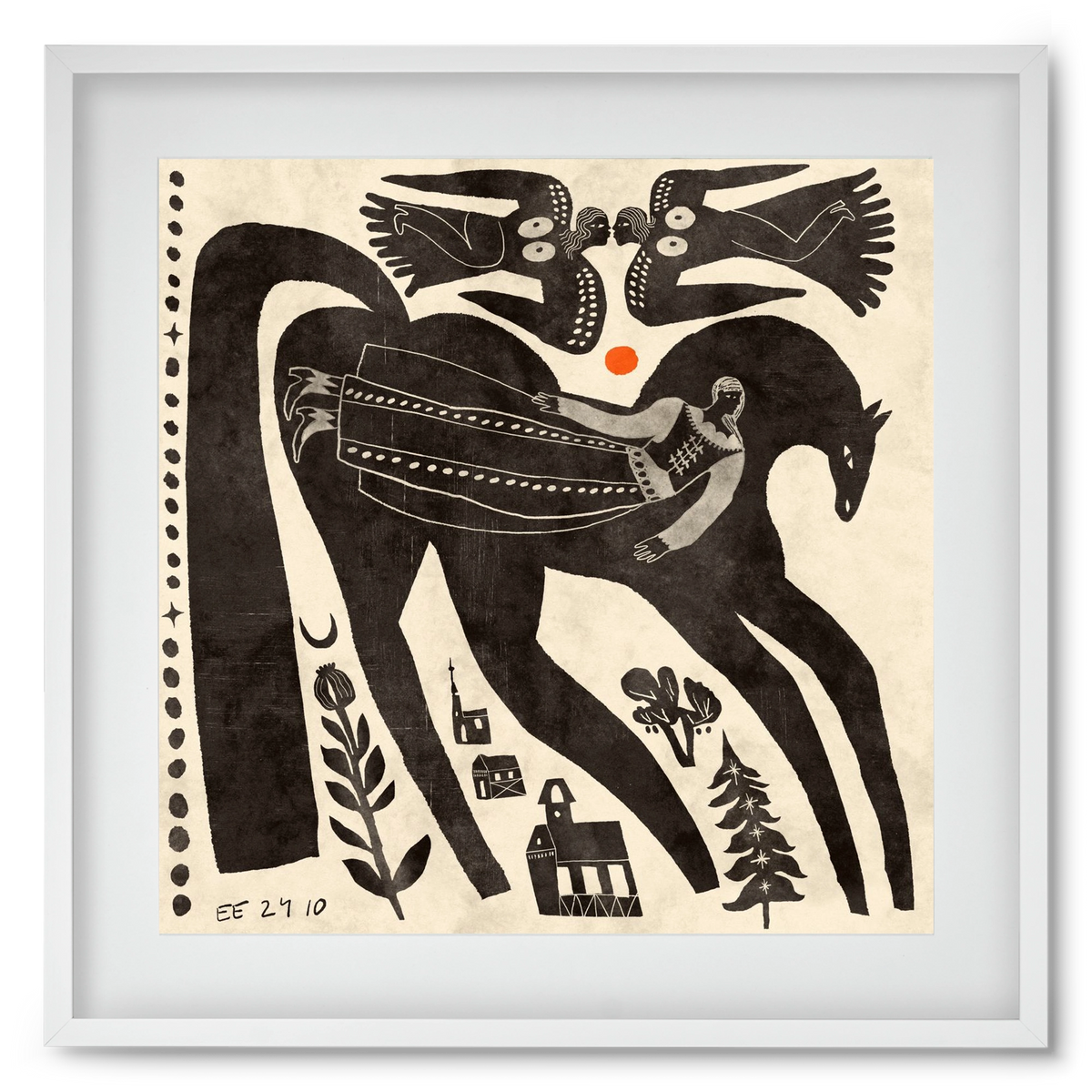 Lost souls, 50x50 cm (40x40 cm), Fehér keret, paszpartuval