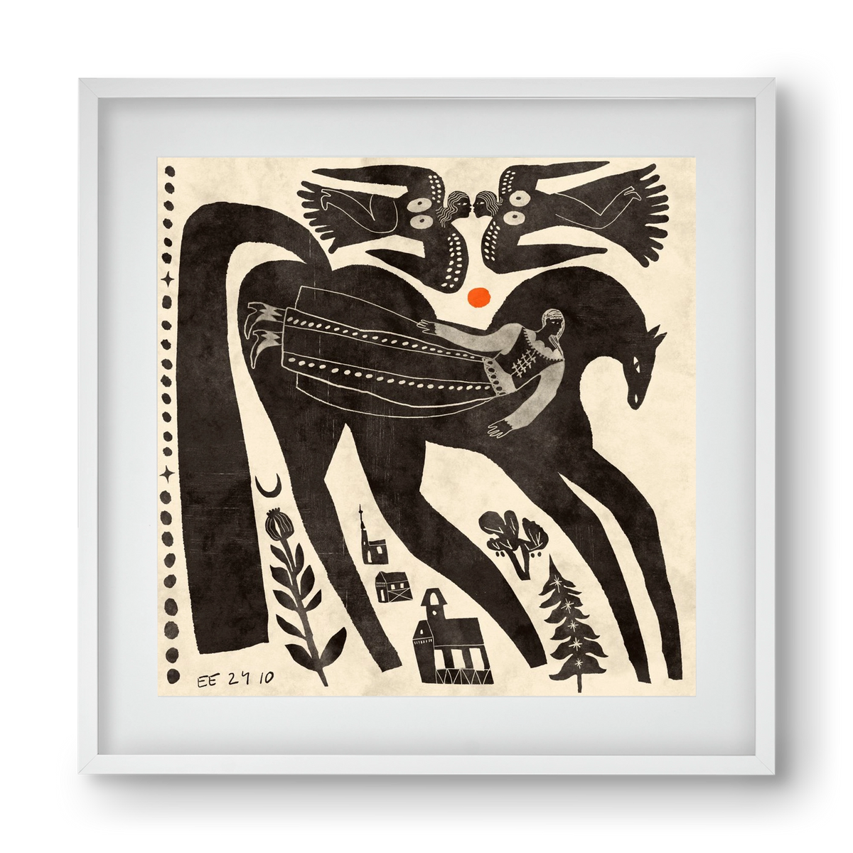 Lost souls, 40x40 cm (30x30 cm), Fehér keret, paszpartuval