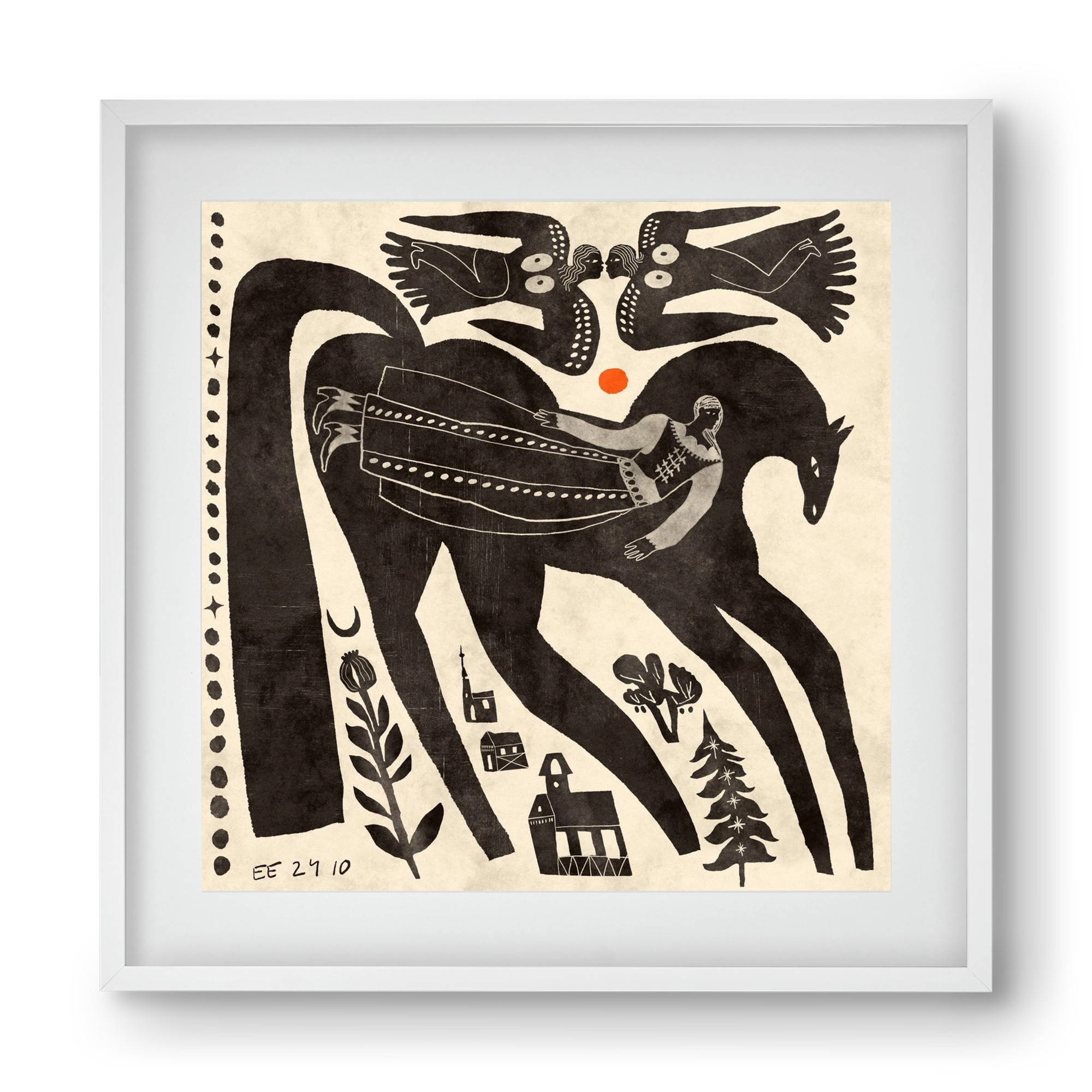 Lost souls, 40x40 cm (30x30 cm), Fehér keret, paszpartuval