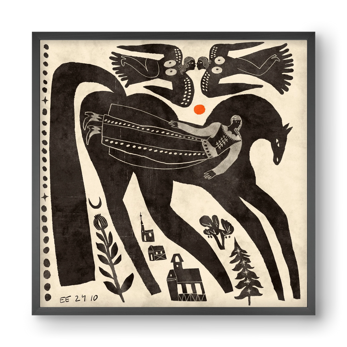 Lost souls, 40x40 cm (40x40 cm), Fekete keret