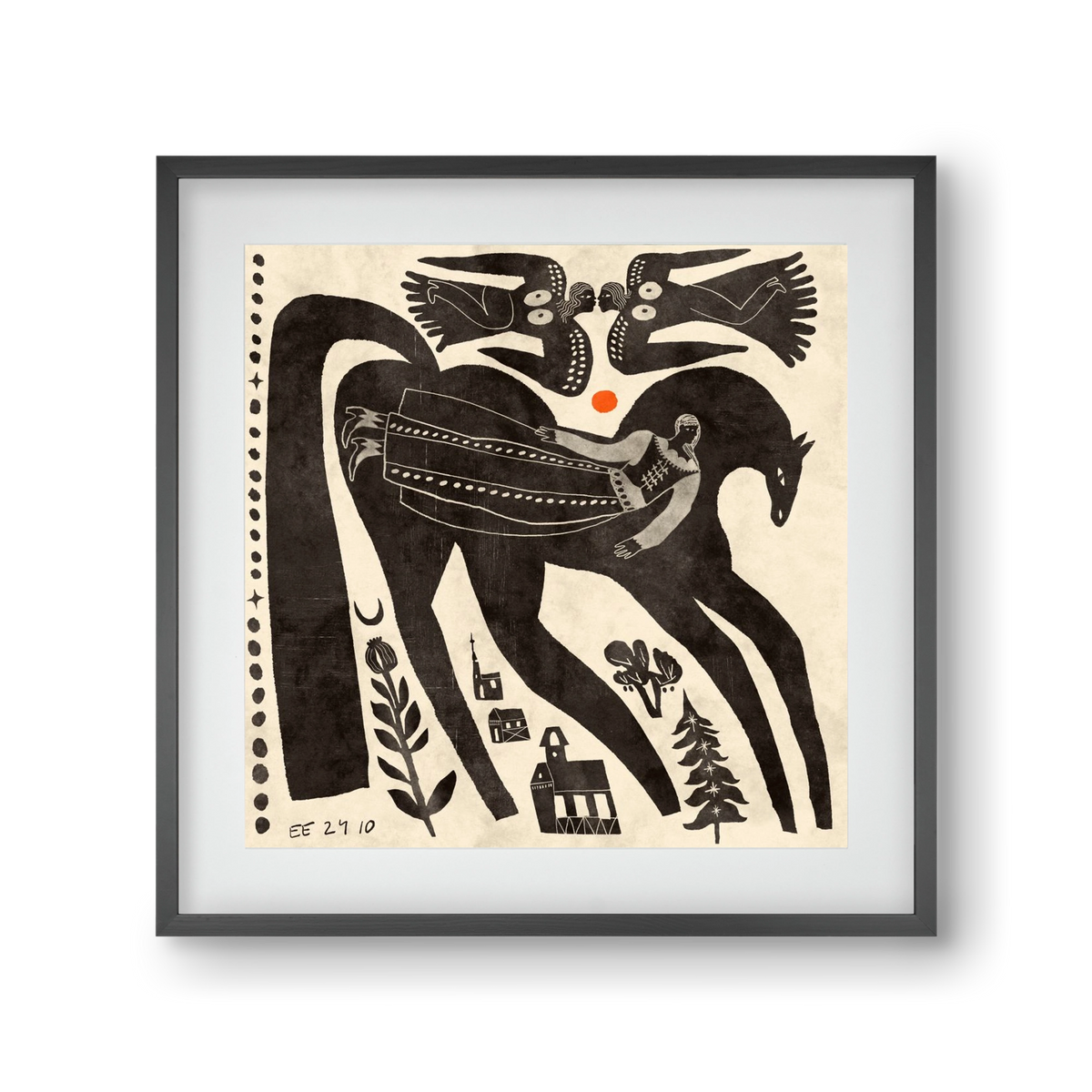 Lost souls, 30x30 cm (20x20 cm), Fekete keret, paszpartuval