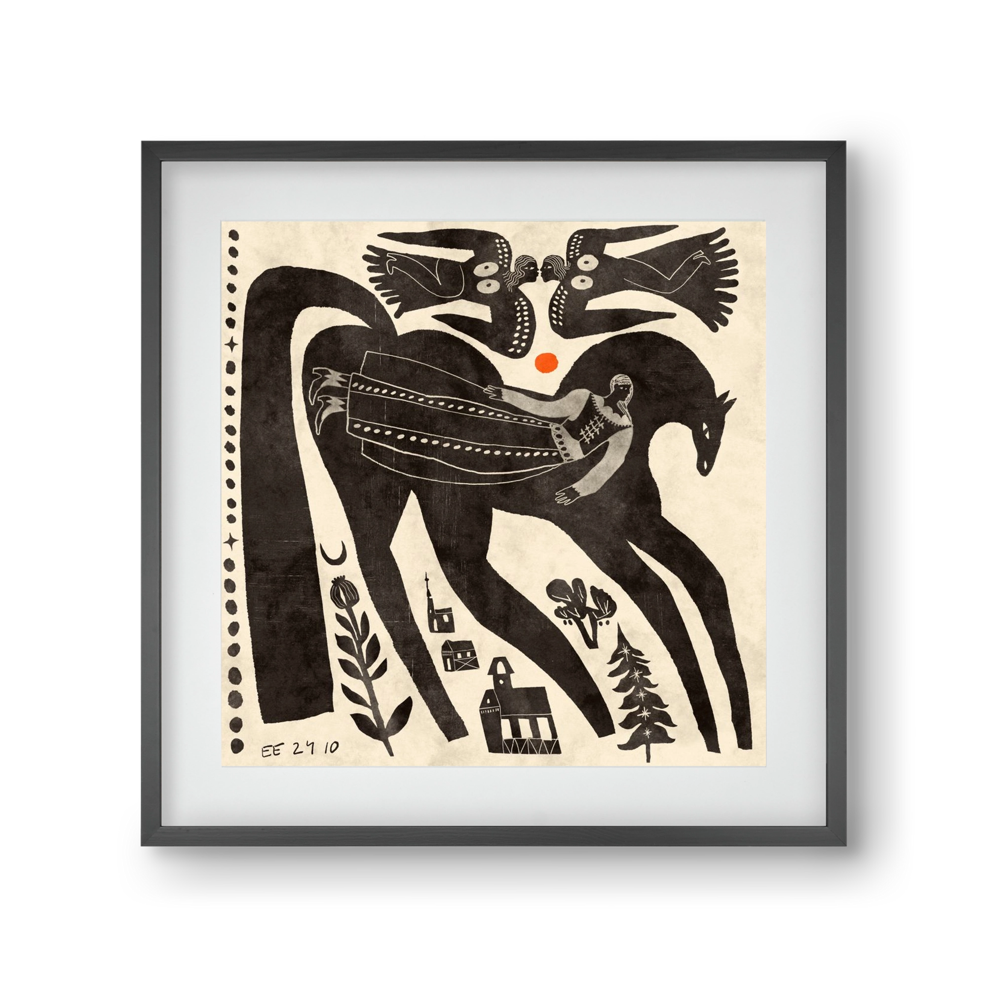 Lost souls, 30x30 cm (20x20 cm), Fekete keret, paszpartuval