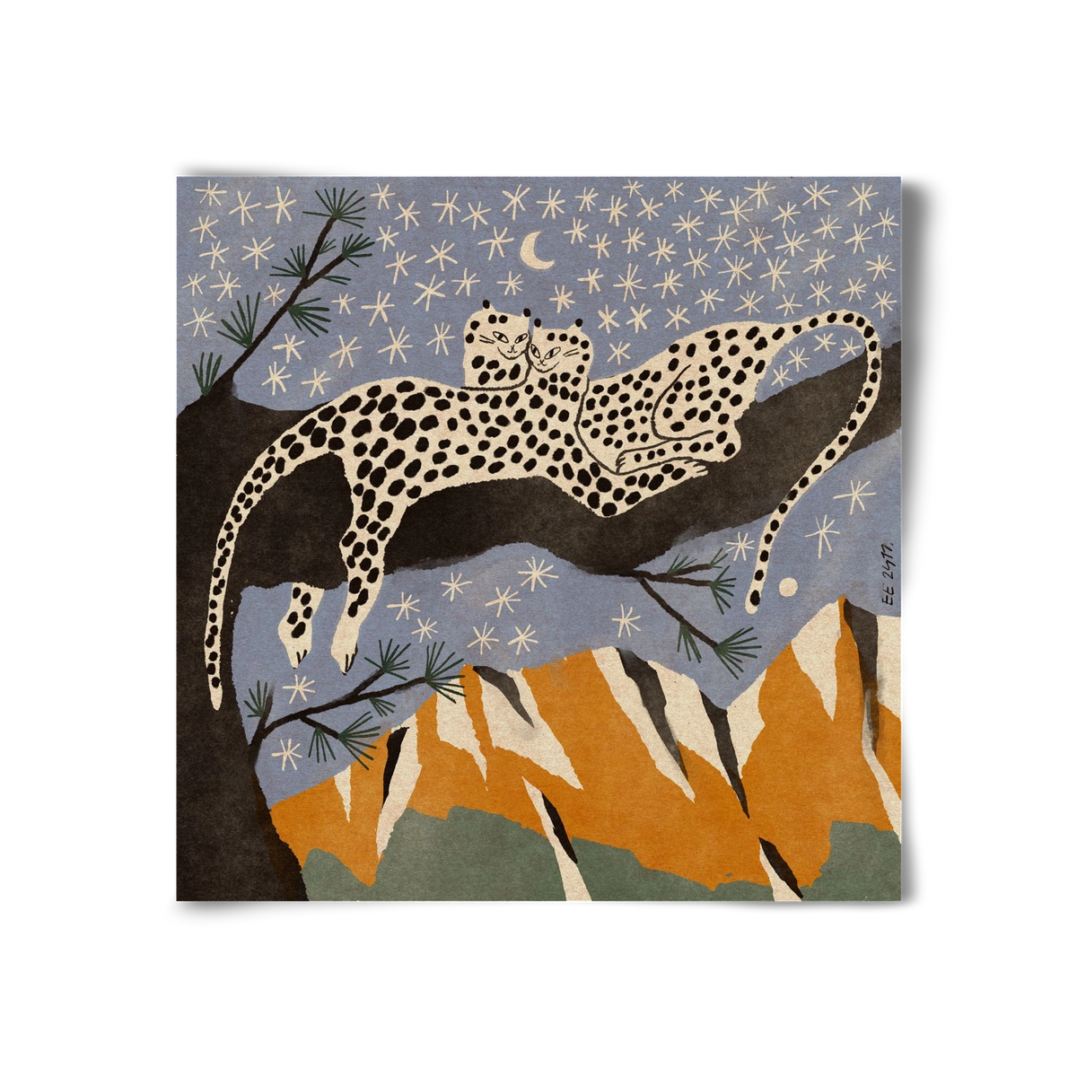 Snow leopards, 30x30 cm, Keret nélkül