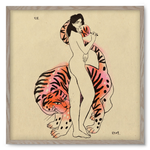 Tiger girl, 50x50 cm (50x50 cm), Tölgy keret