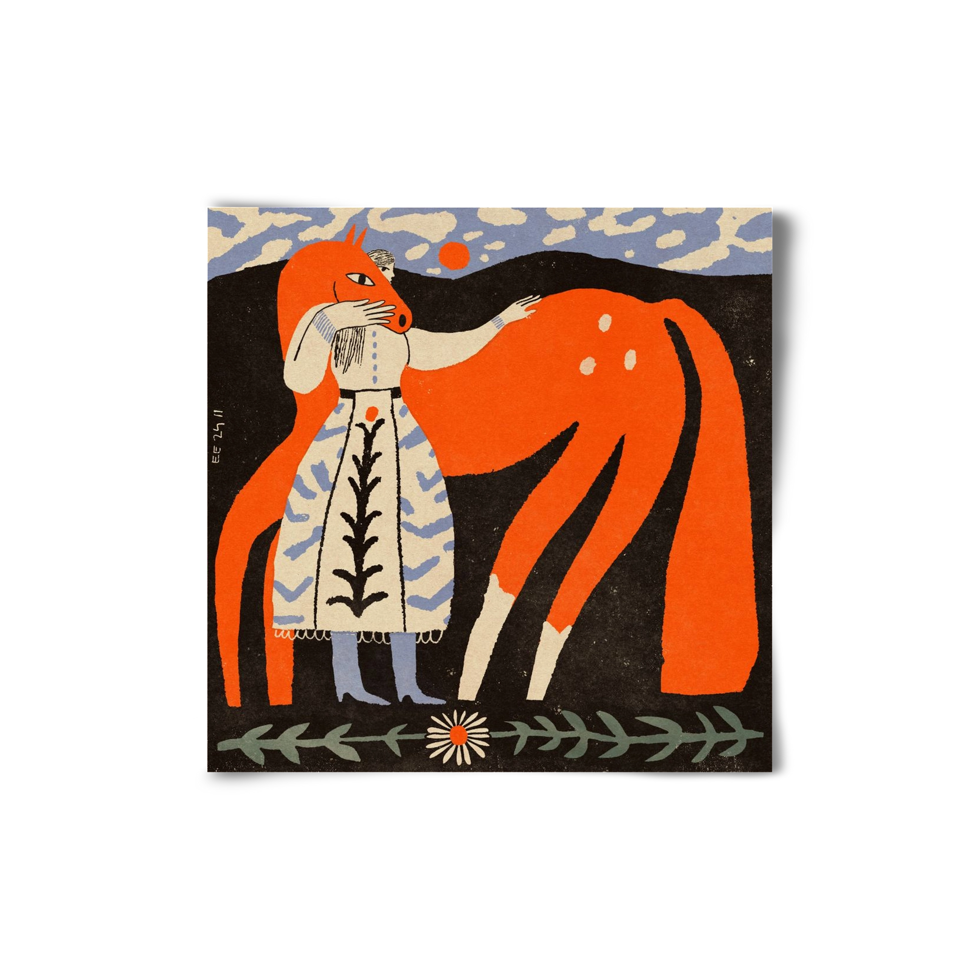 My ginger mare, 20x20 cm, Keret nélkül