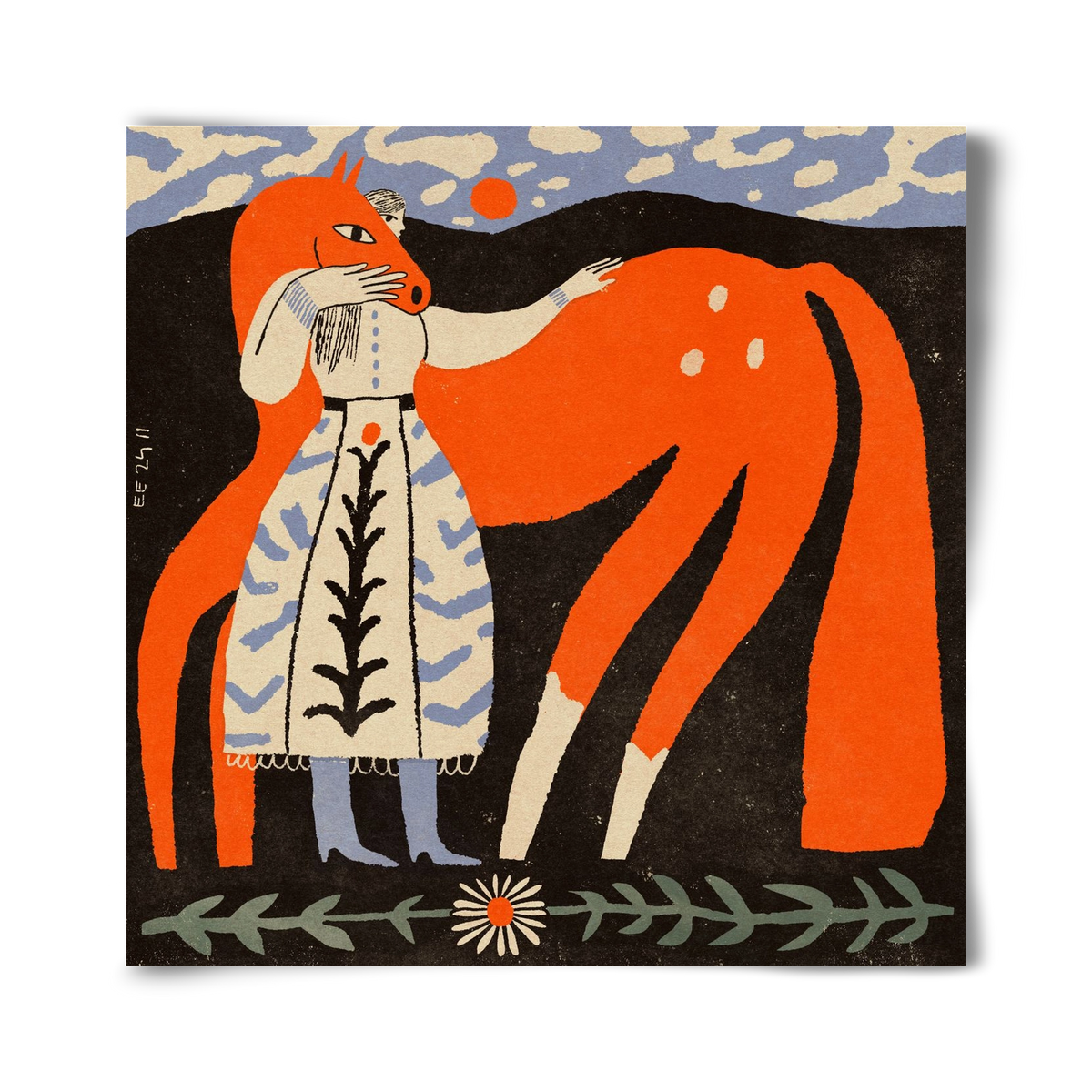 My ginger mare, 40x40 cm, Keret nélkül