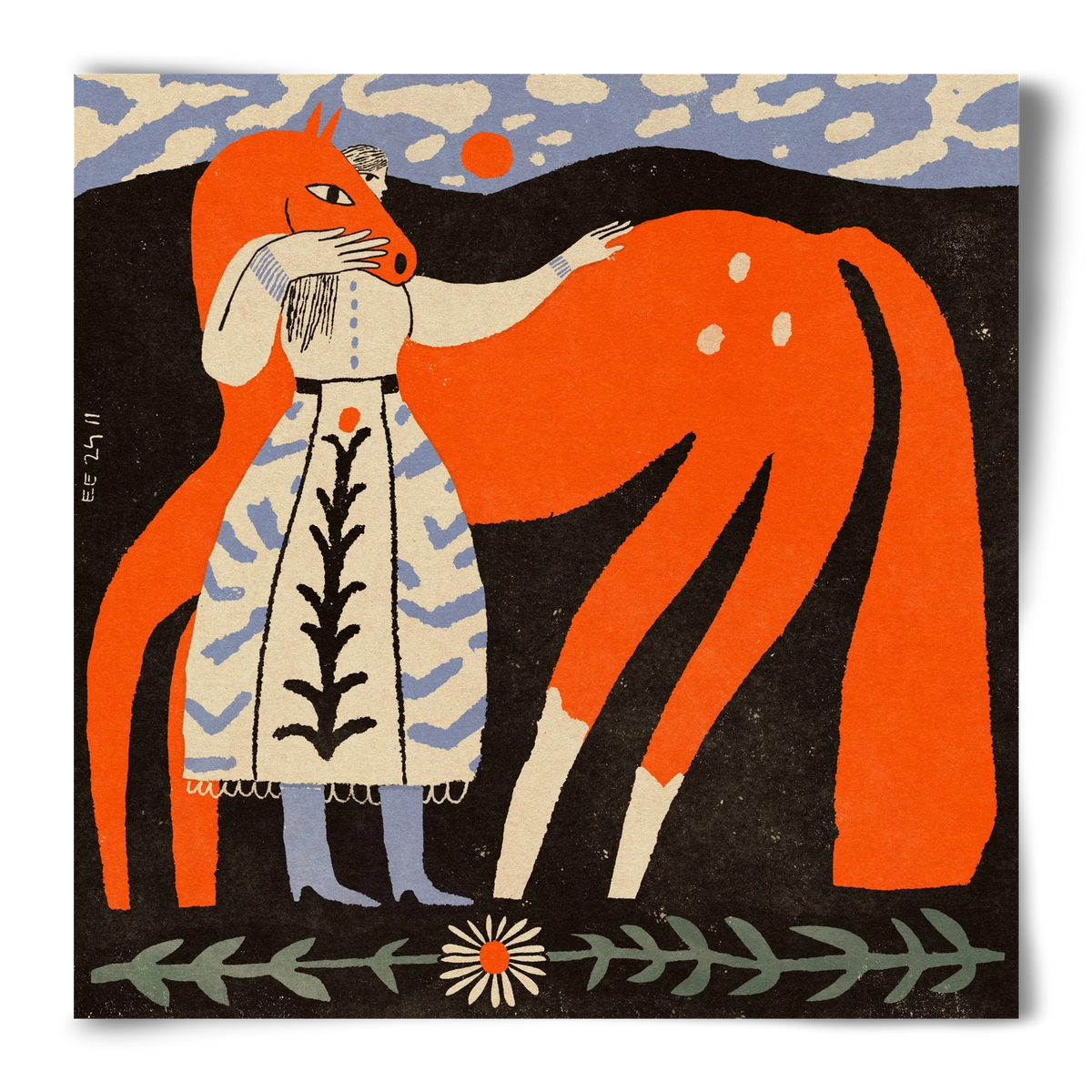 My ginger mare, 50x50 cm, Keret nélkül