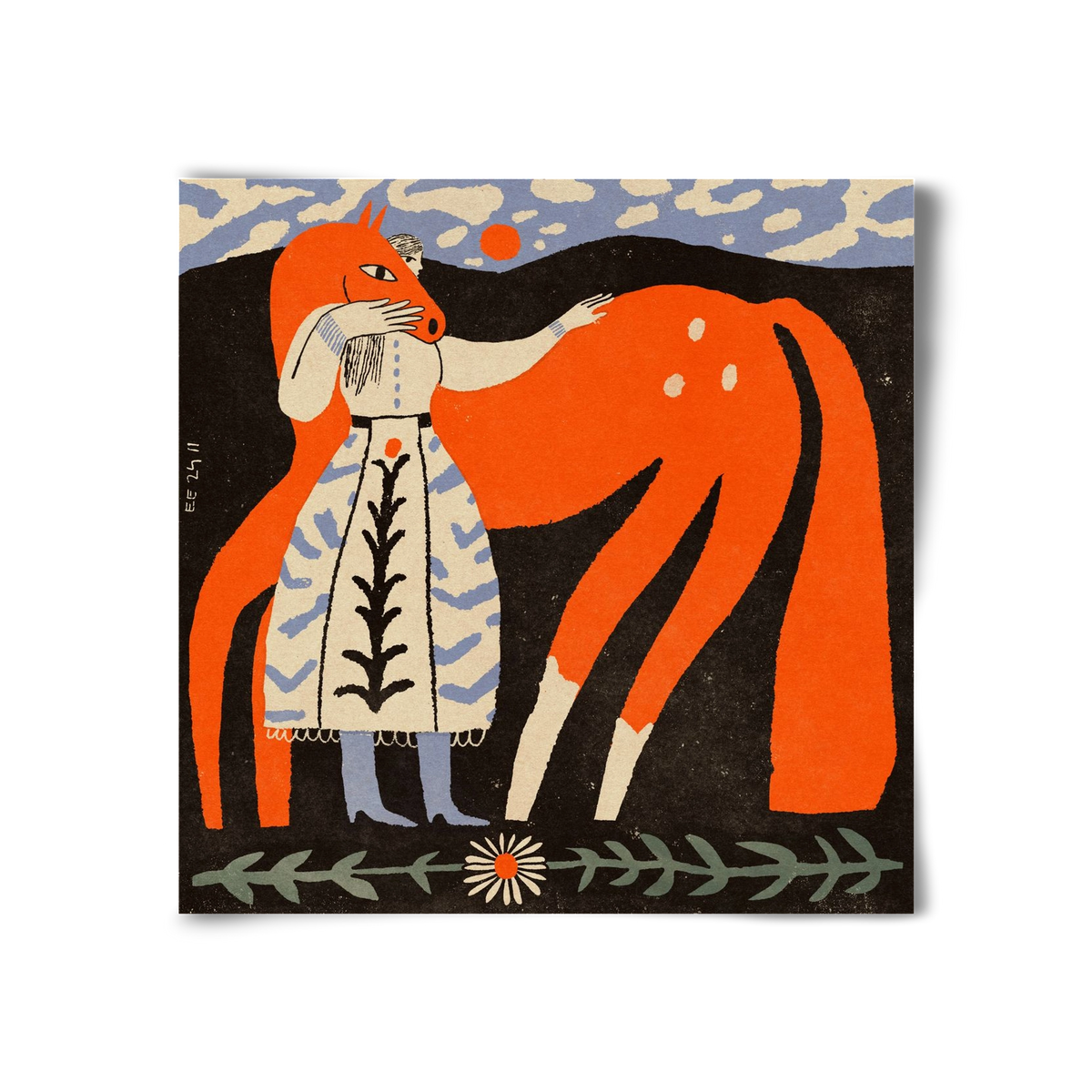 My ginger mare, 30x30 cm, Keret nélkül