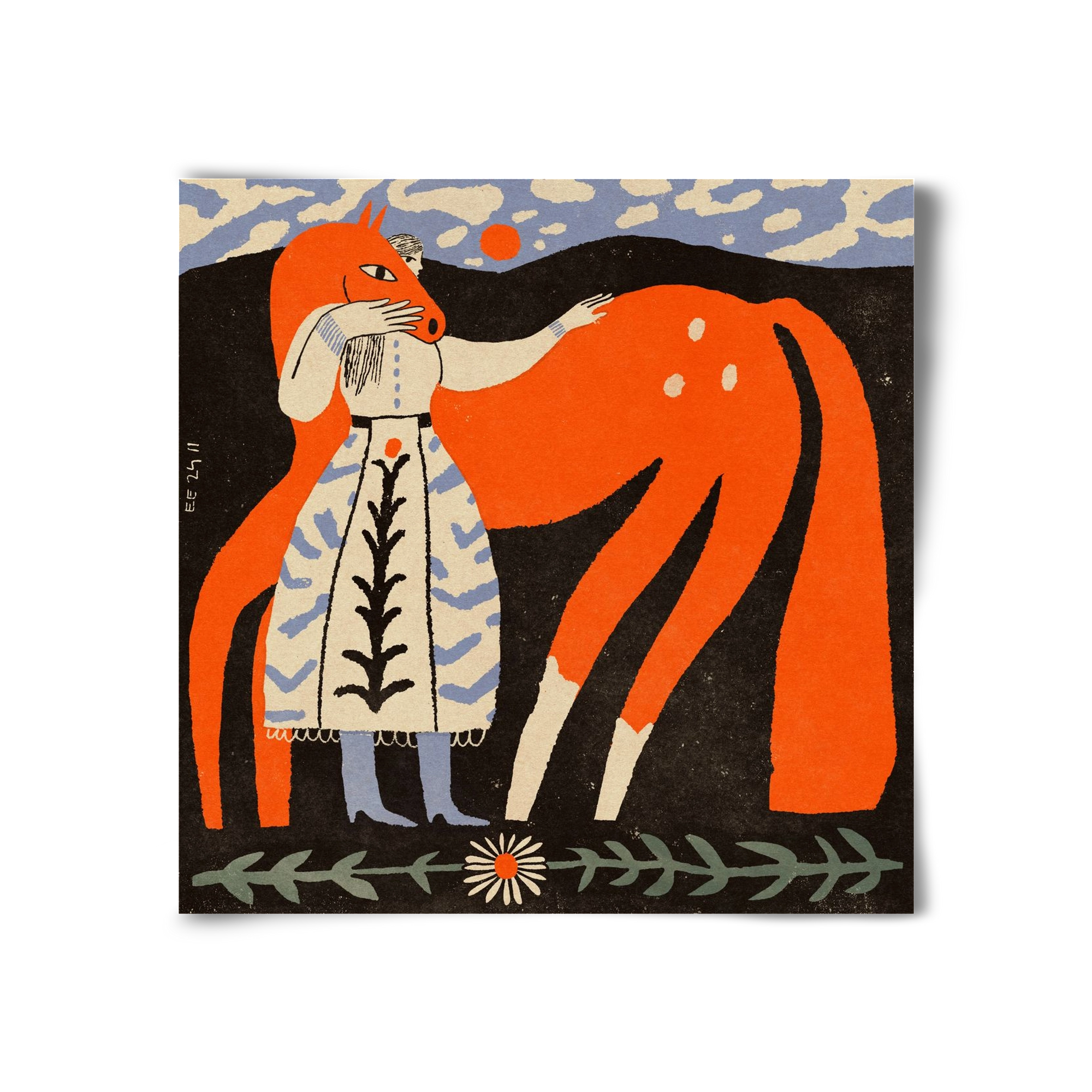 My ginger mare, 30x30 cm, Keret nélkül