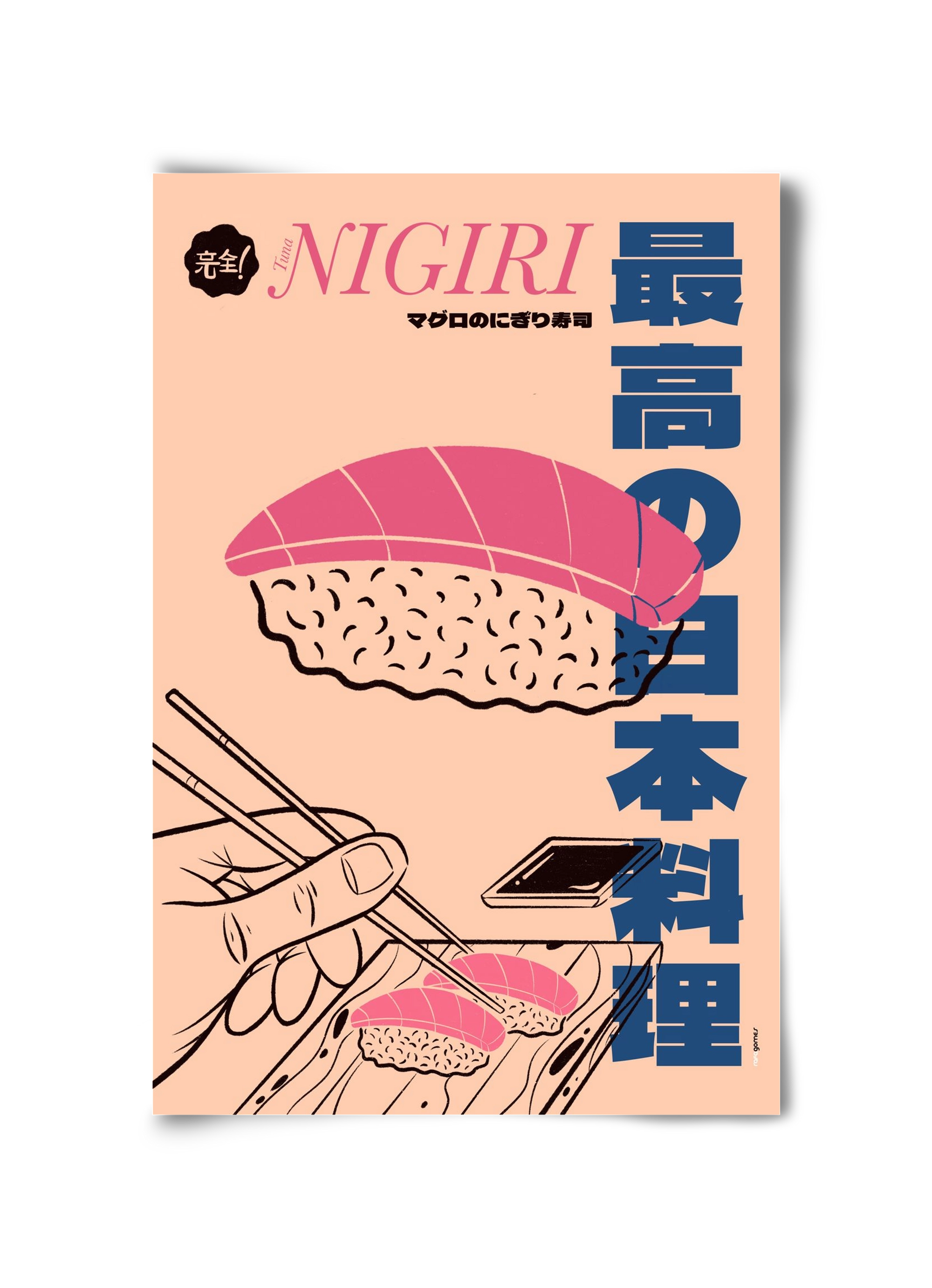 Tuna Nigiri, 30x45 cm, Keret nélkül