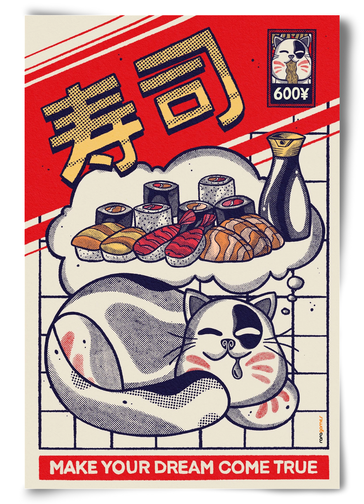 Dreaming About Sushi, 60x90 cm, Keret nélkül