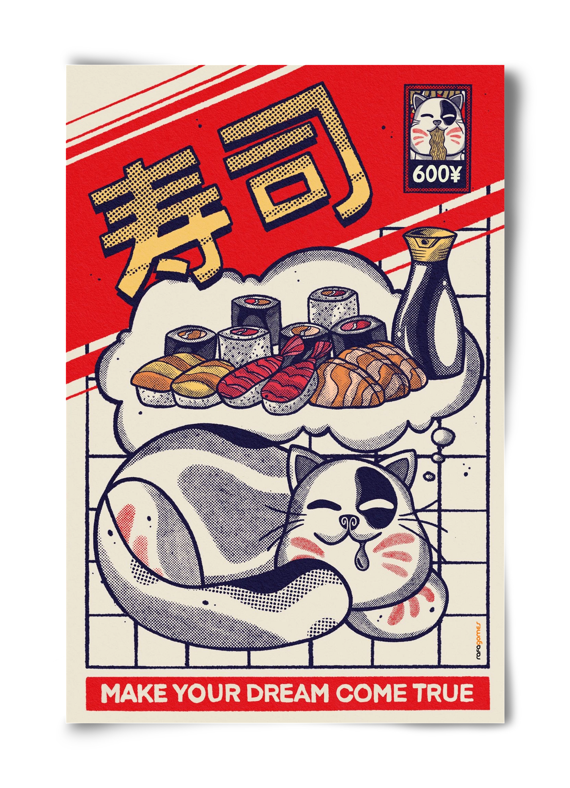 Dreaming About Sushi, 40x60 cm, Keret nélkül