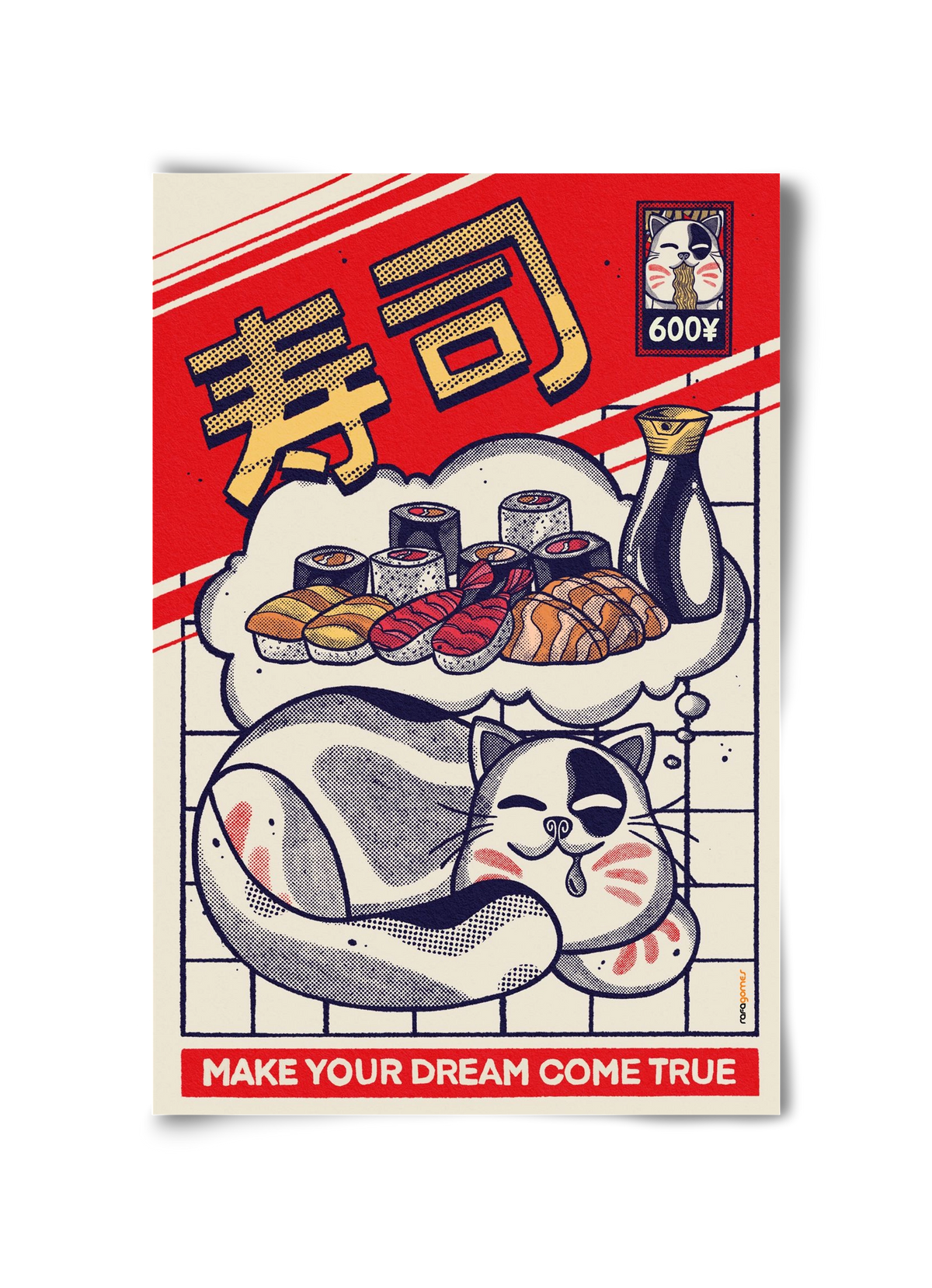 Dreaming About Sushi, 30x45 cm, Keret nélkül