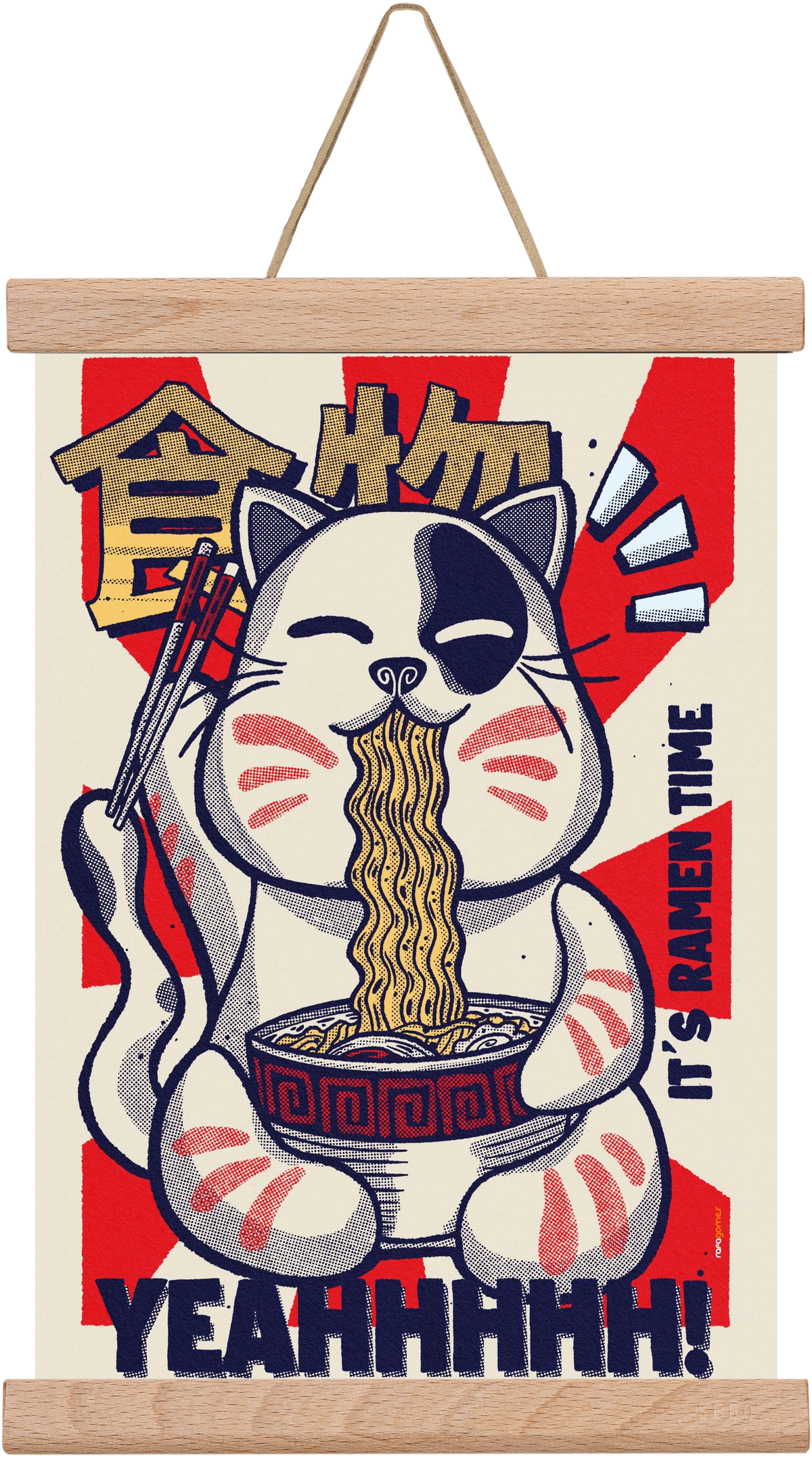 It's Ramen Time, 20x30 cm (20x30 cm), Tölgy akasztó