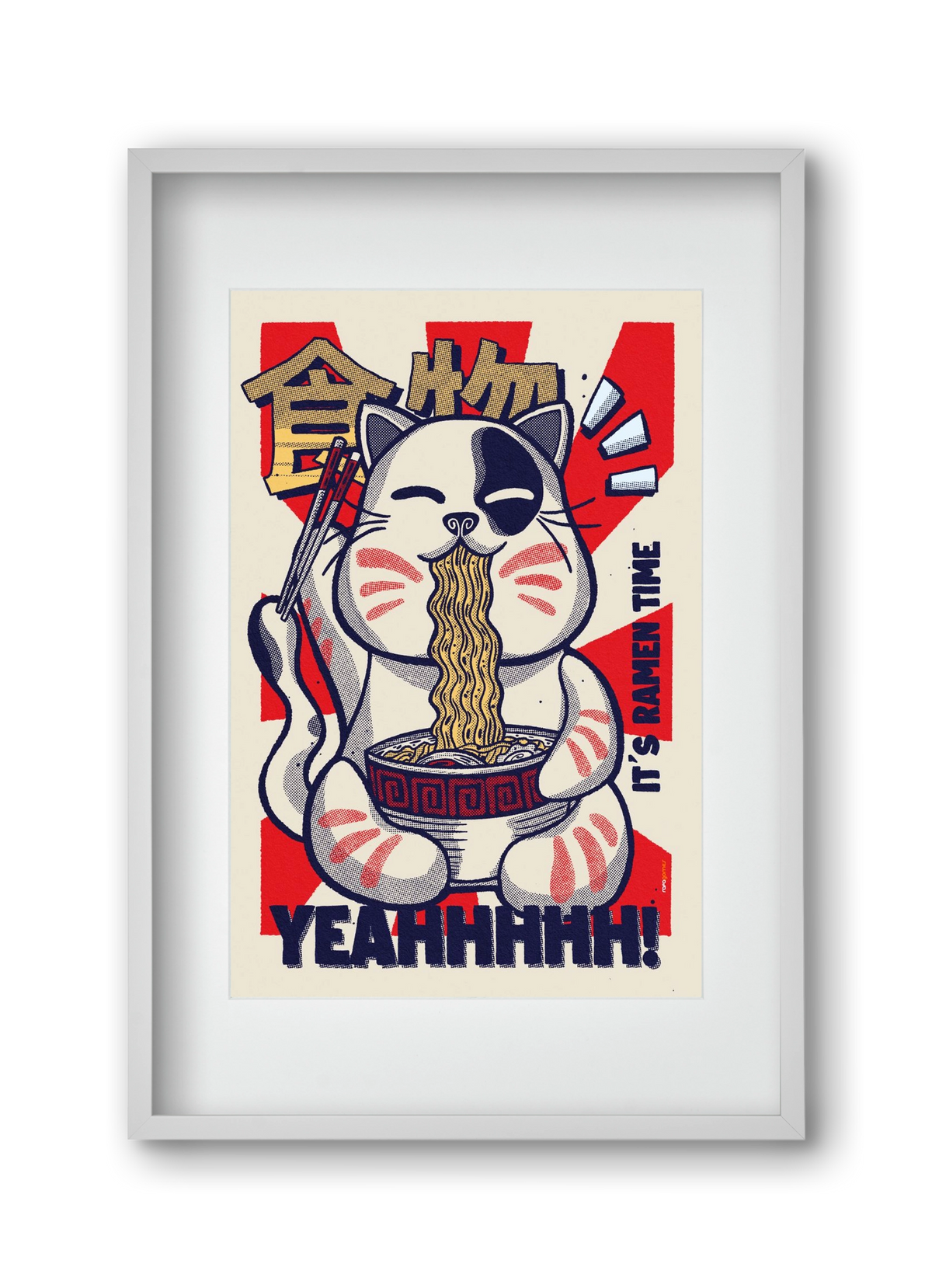 It's Ramen Time, 30x45 cm (20x30 cm), Fehér keret, paszpartuval