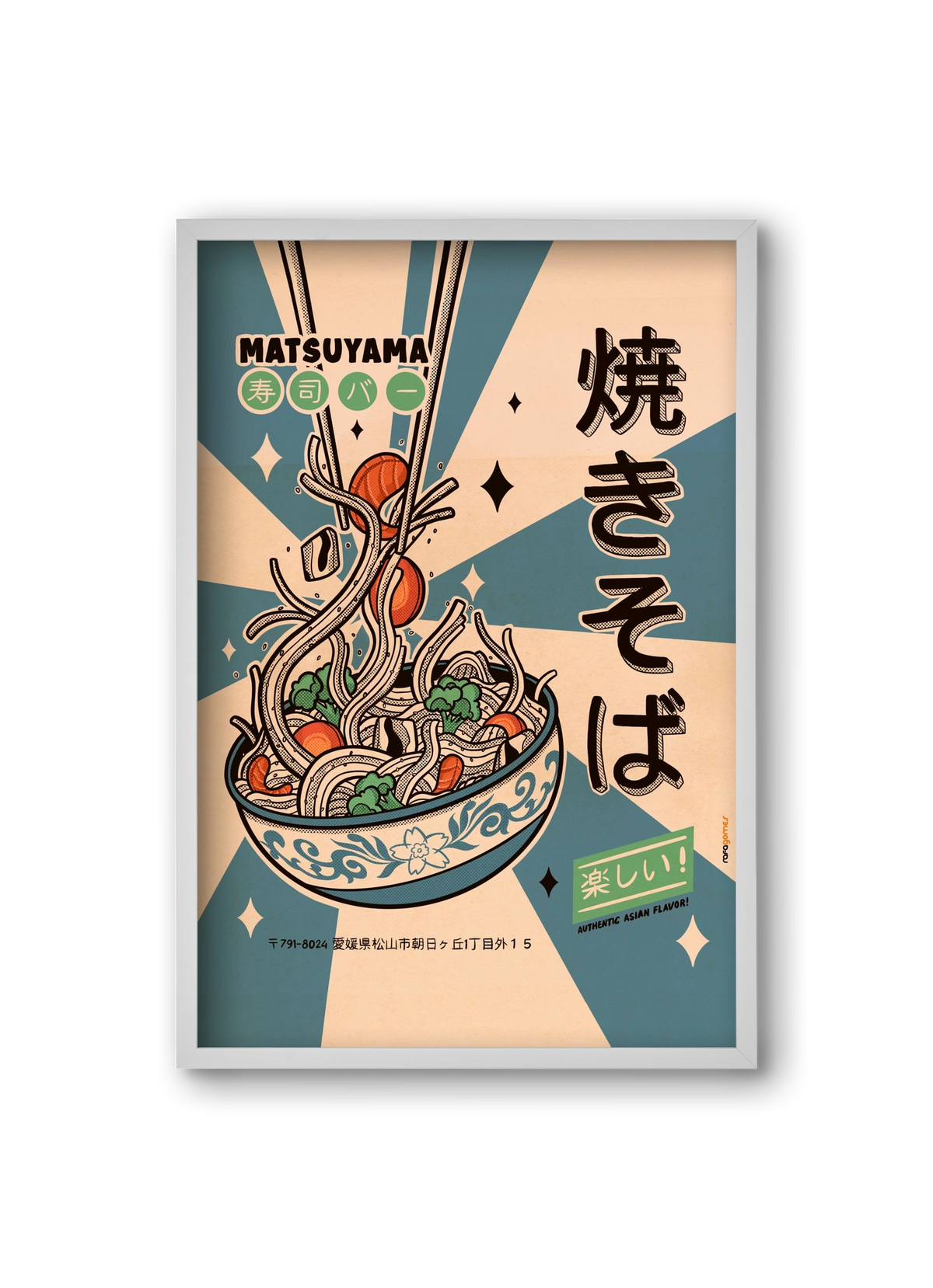 Noodles Every Day, 20x30 cm (20x30 cm), Fehér keret