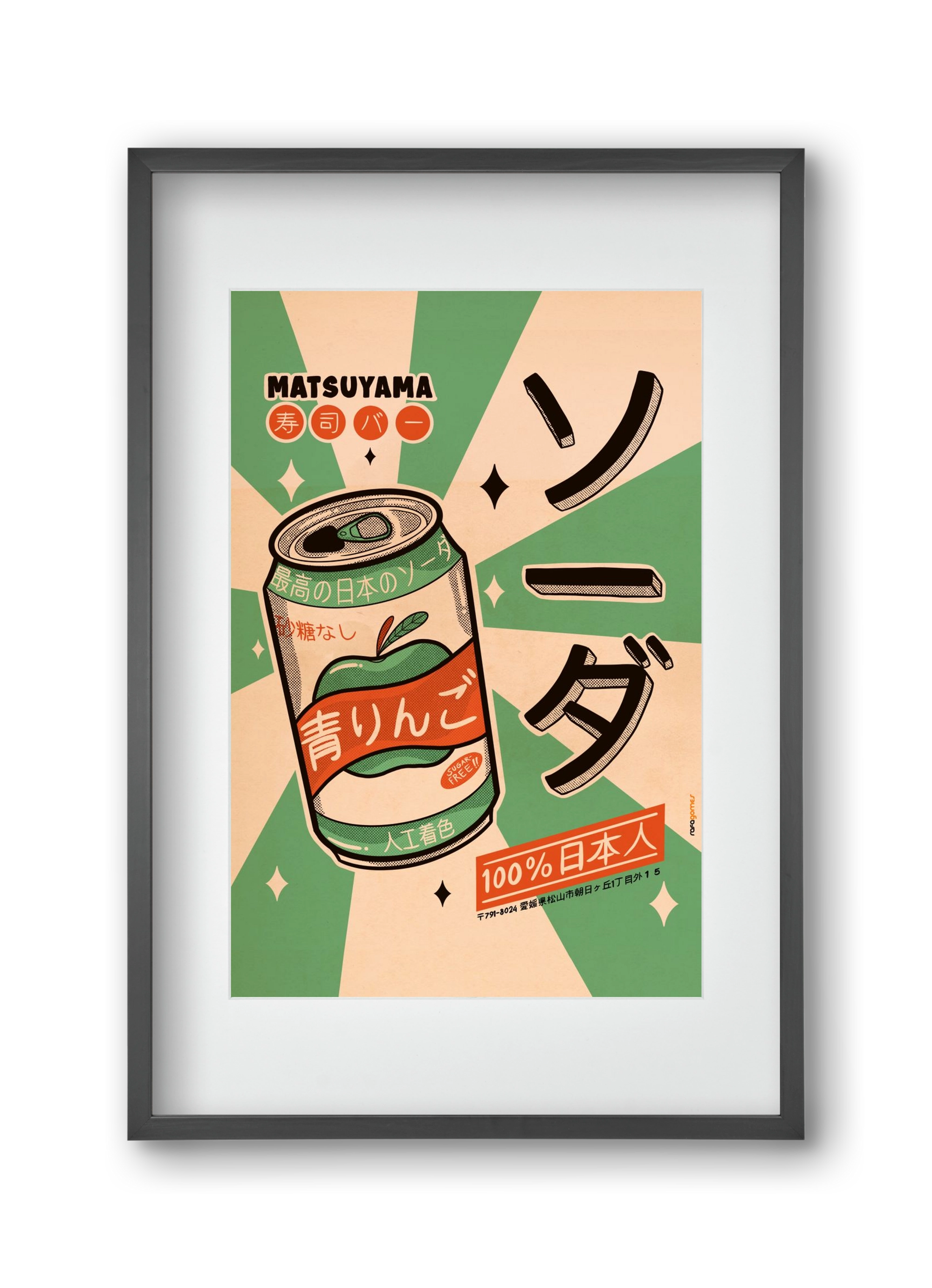 Soda Every Day, 30x45 cm (20x30 cm), Fekete keret, paszpartuval