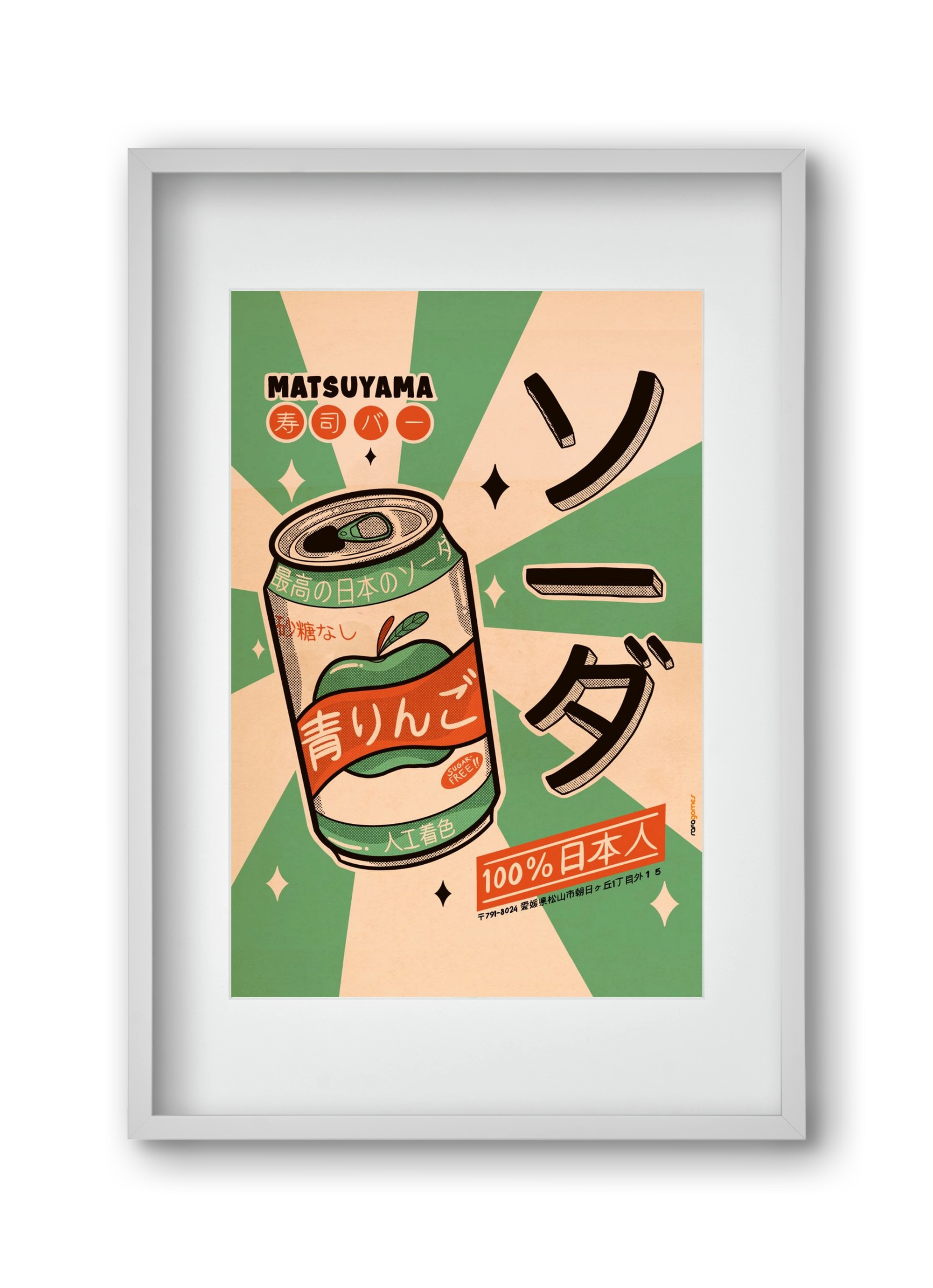 Soda Every Day, 30x45 cm (20x30 cm), Fehér keret, paszpartuval