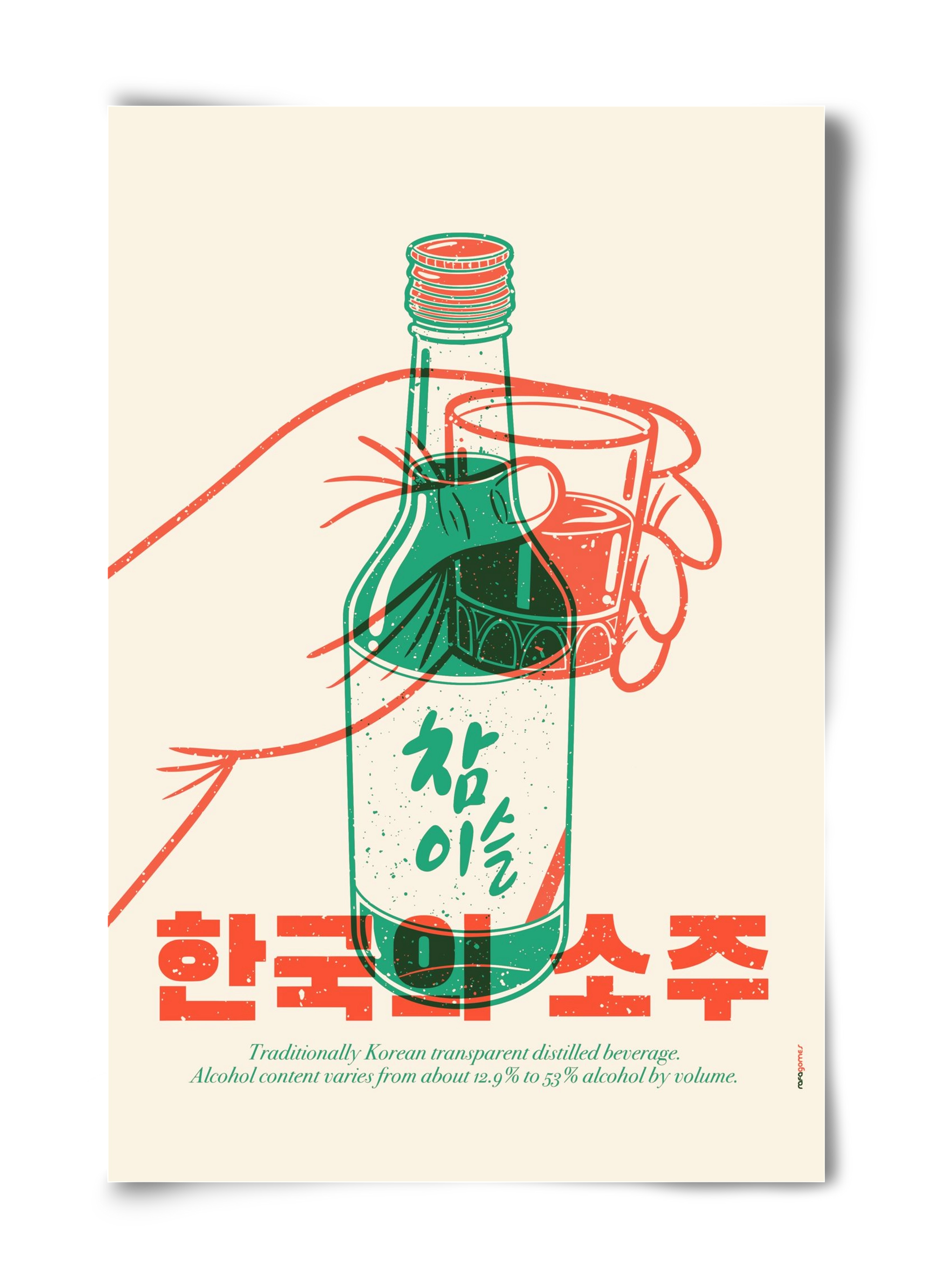 Korean Soju, 40x60 cm, Keret nélkül