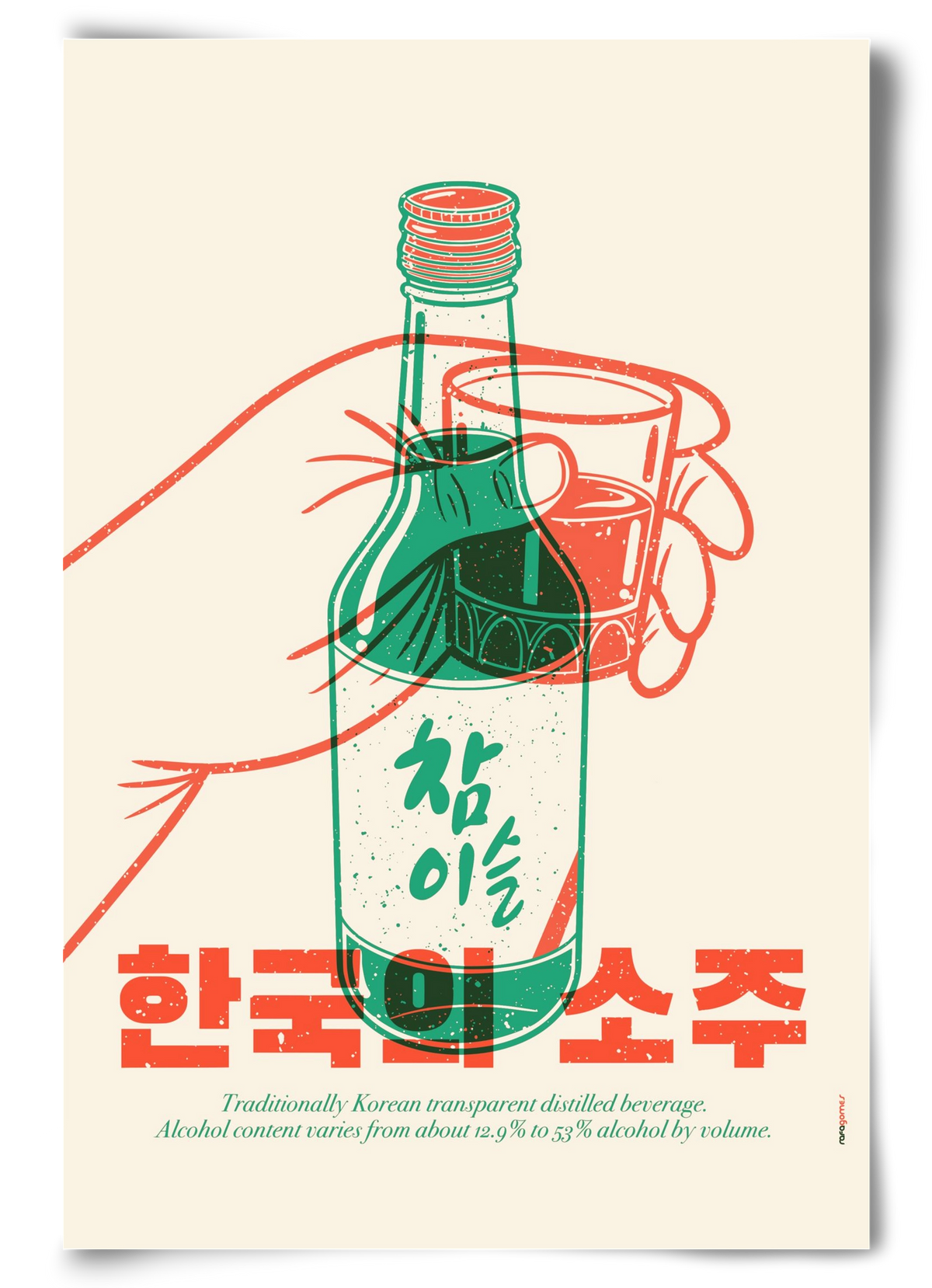 Korean Soju, 60x90 cm, Keret nélkül