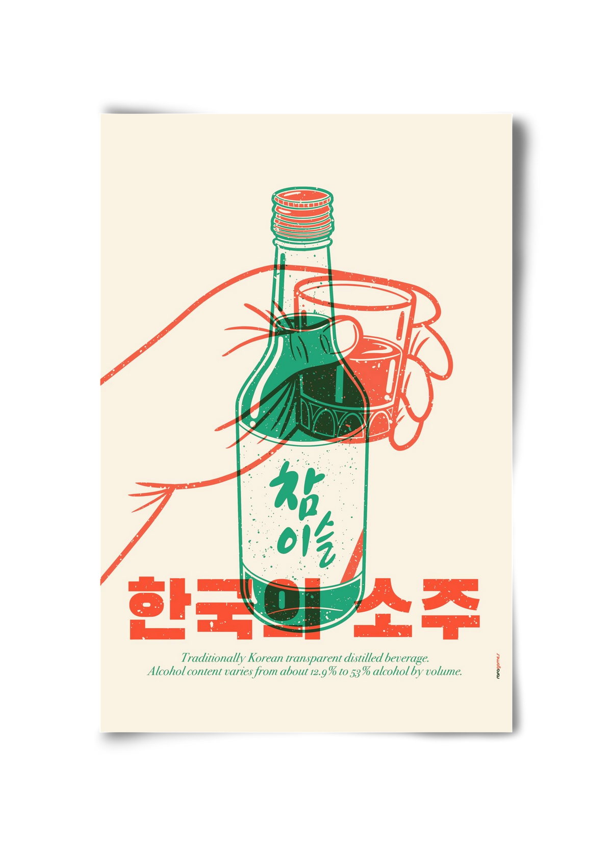 Korean Soju, 30x45 cm, Keret nélkül