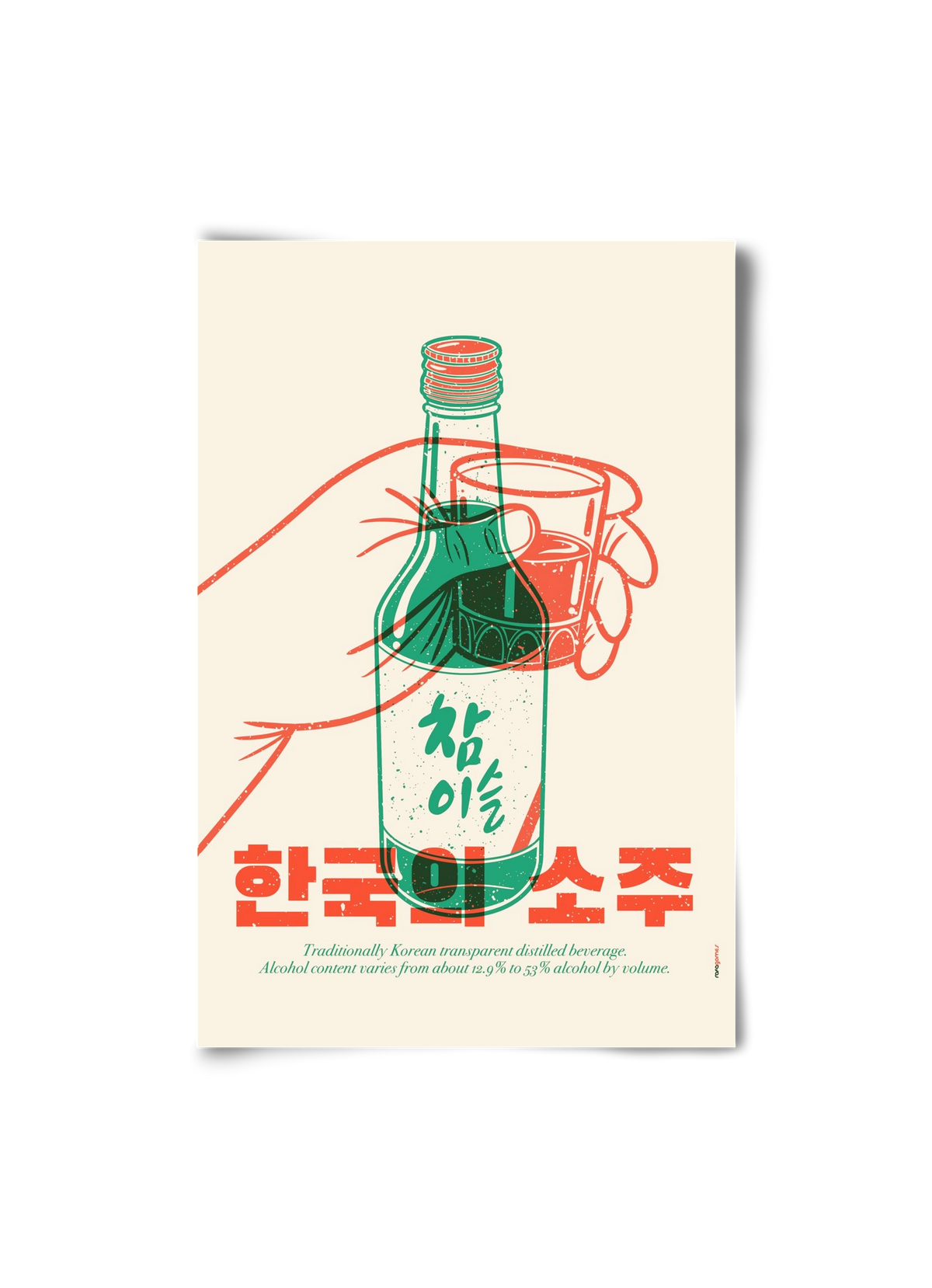 Korean Soju, 20x30 cm, Keret nélkül