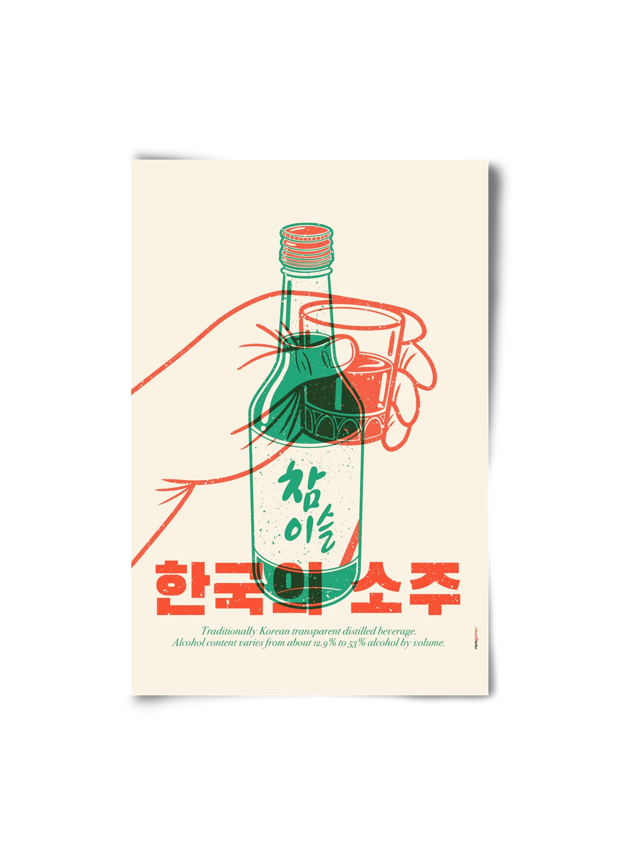 Korean Soju, 20x30 cm, Keret nélkül