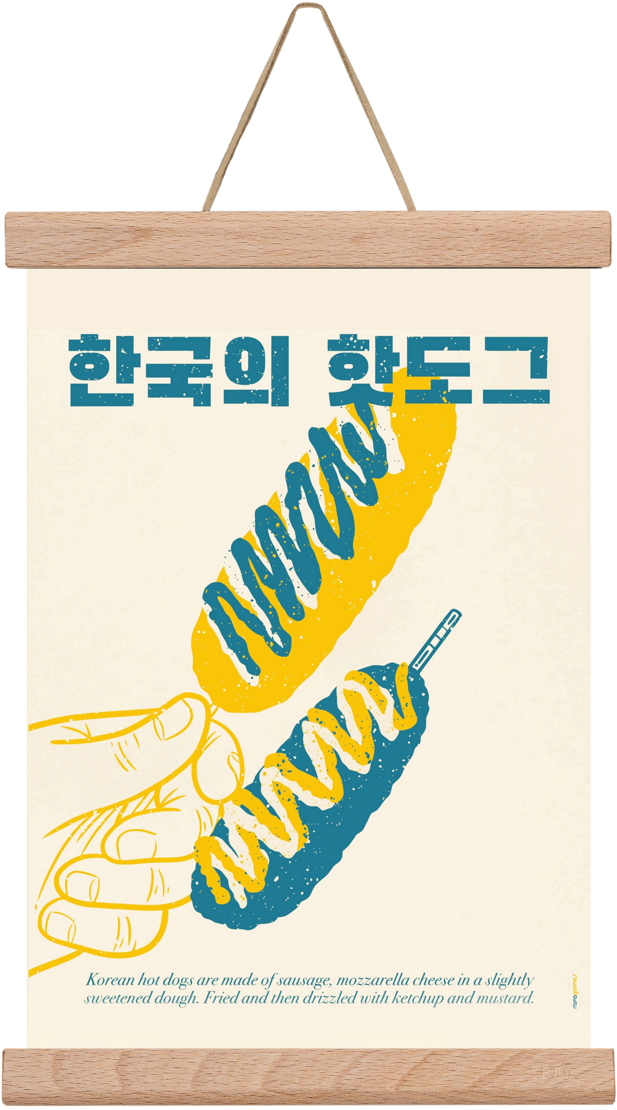 Korean Hot Dog, 20x30 cm (20x30 cm), Tölgy akasztó