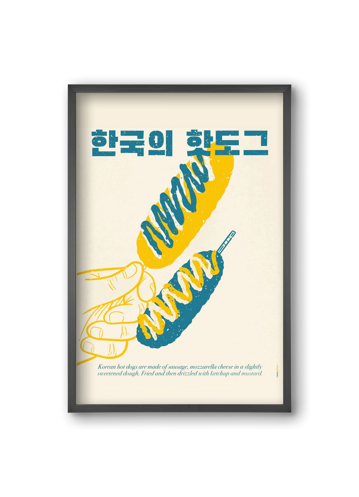 Korean Hot Dog, 20x30 cm (20x30 cm), Fekete keret