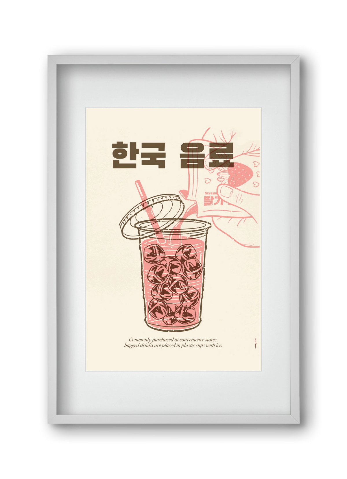 Korean Beverage, 30x45 cm (20x30 cm), Fehér keret, paszpartuval