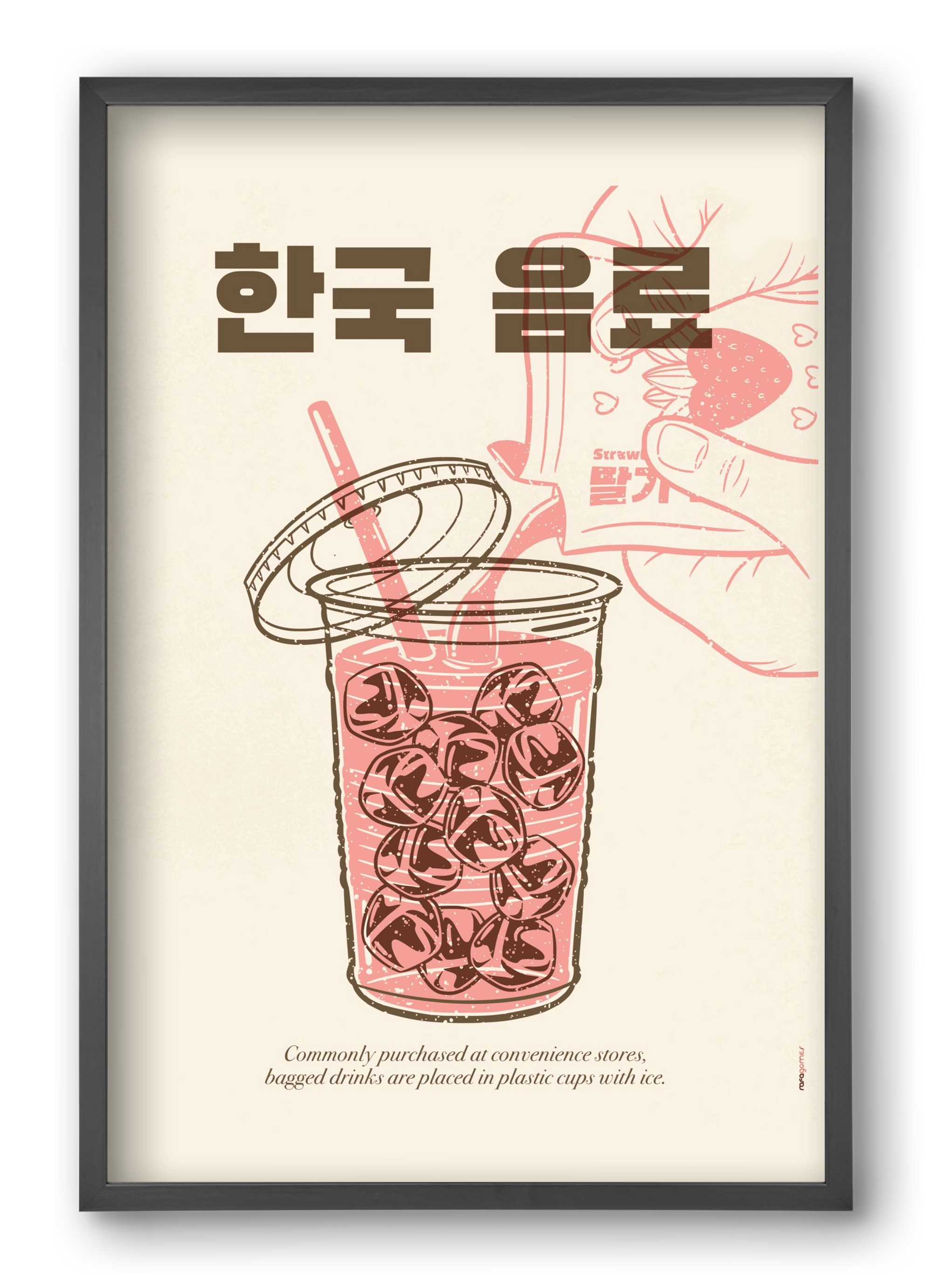 Korean Beverage, 40x60 cm (40x60 cm), Fekete keret
