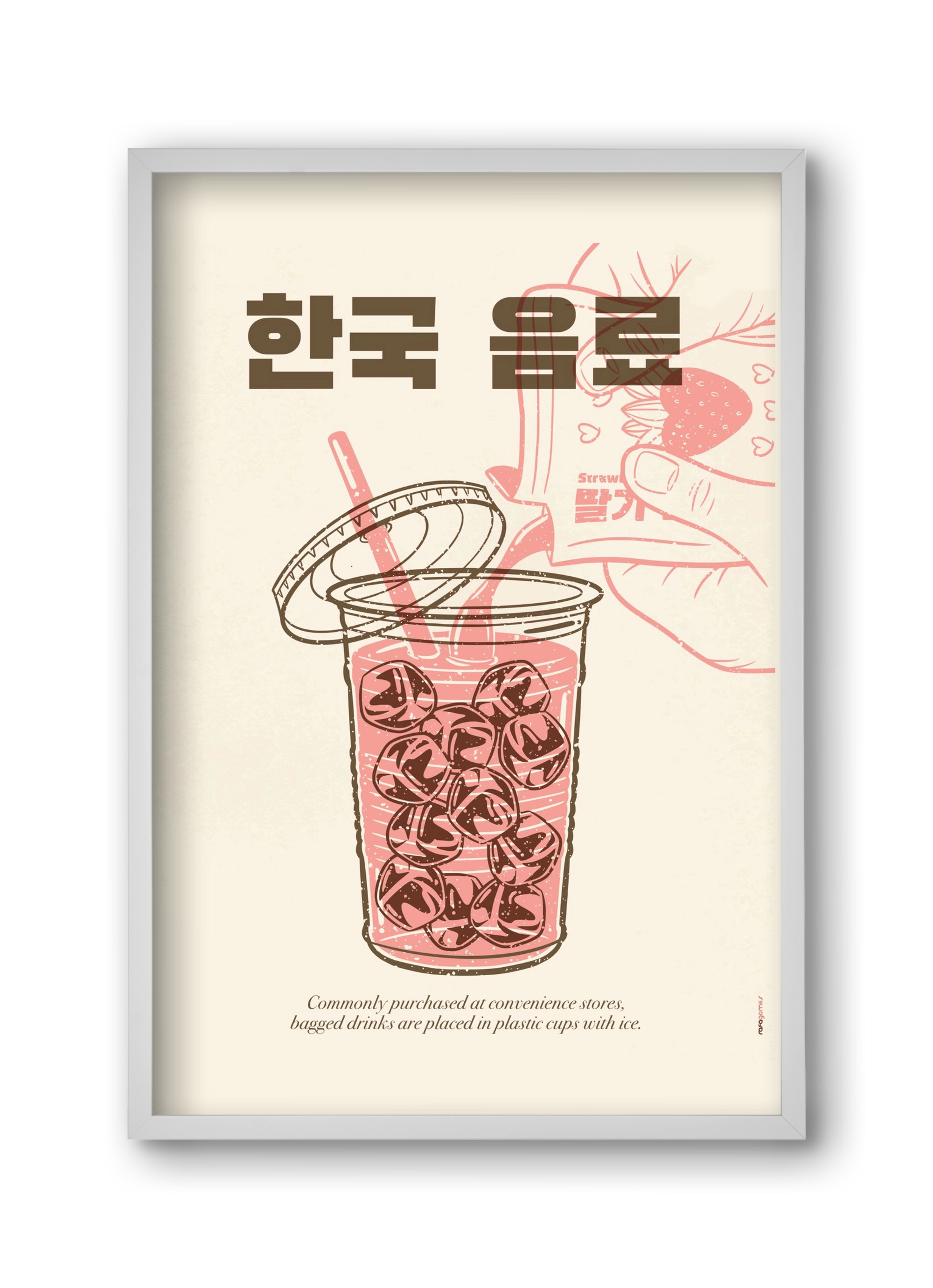Korean Beverage, 30x45 cm (30x45 cm), Fehér keret