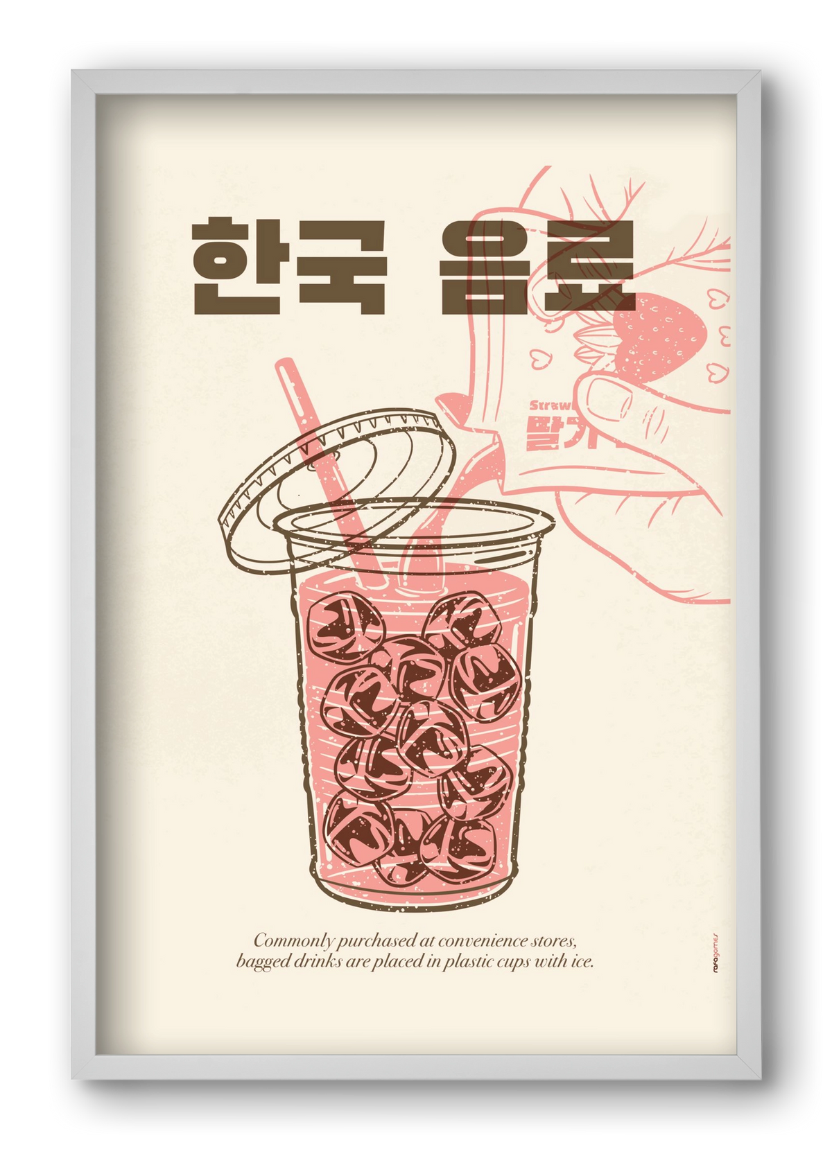 Korean Beverage, 40x60 cm (40x60 cm), Fehér keret