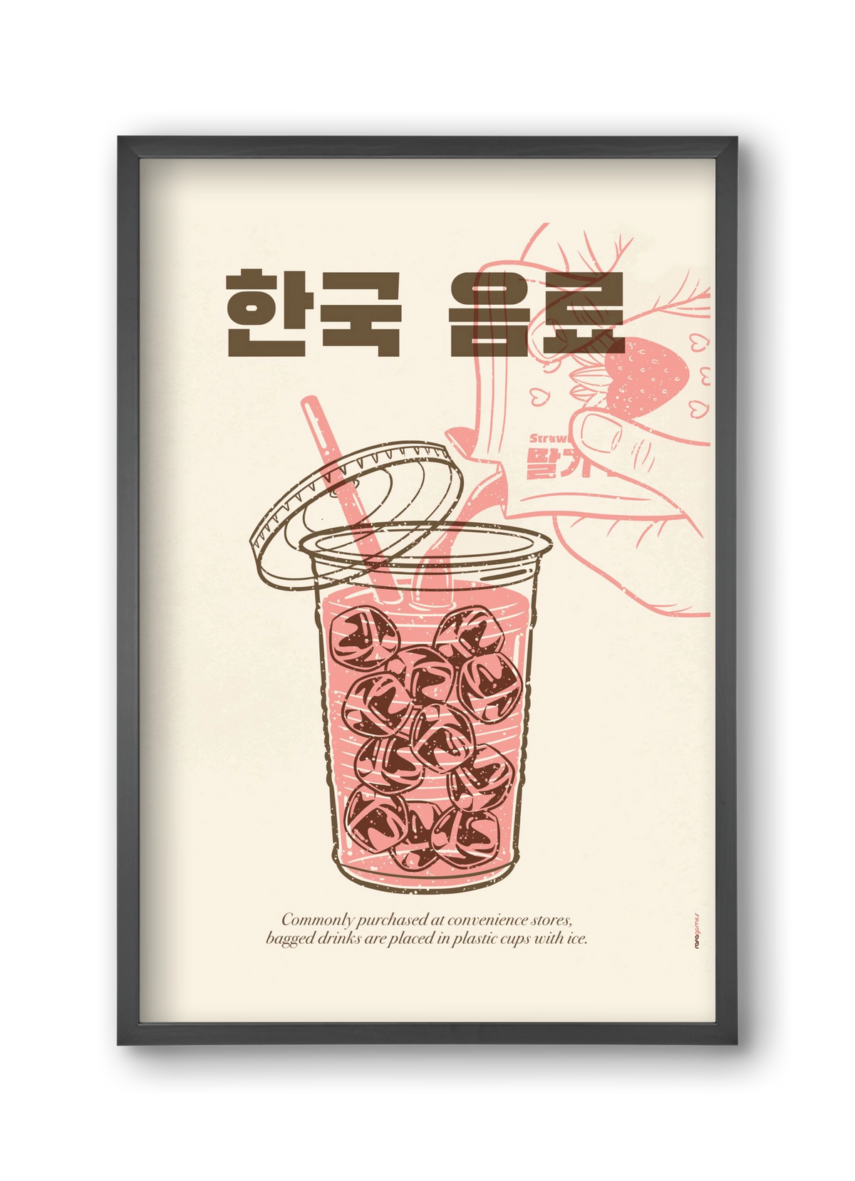 Korean Beverage, 30x45 cm (30x45 cm), Fekete keret