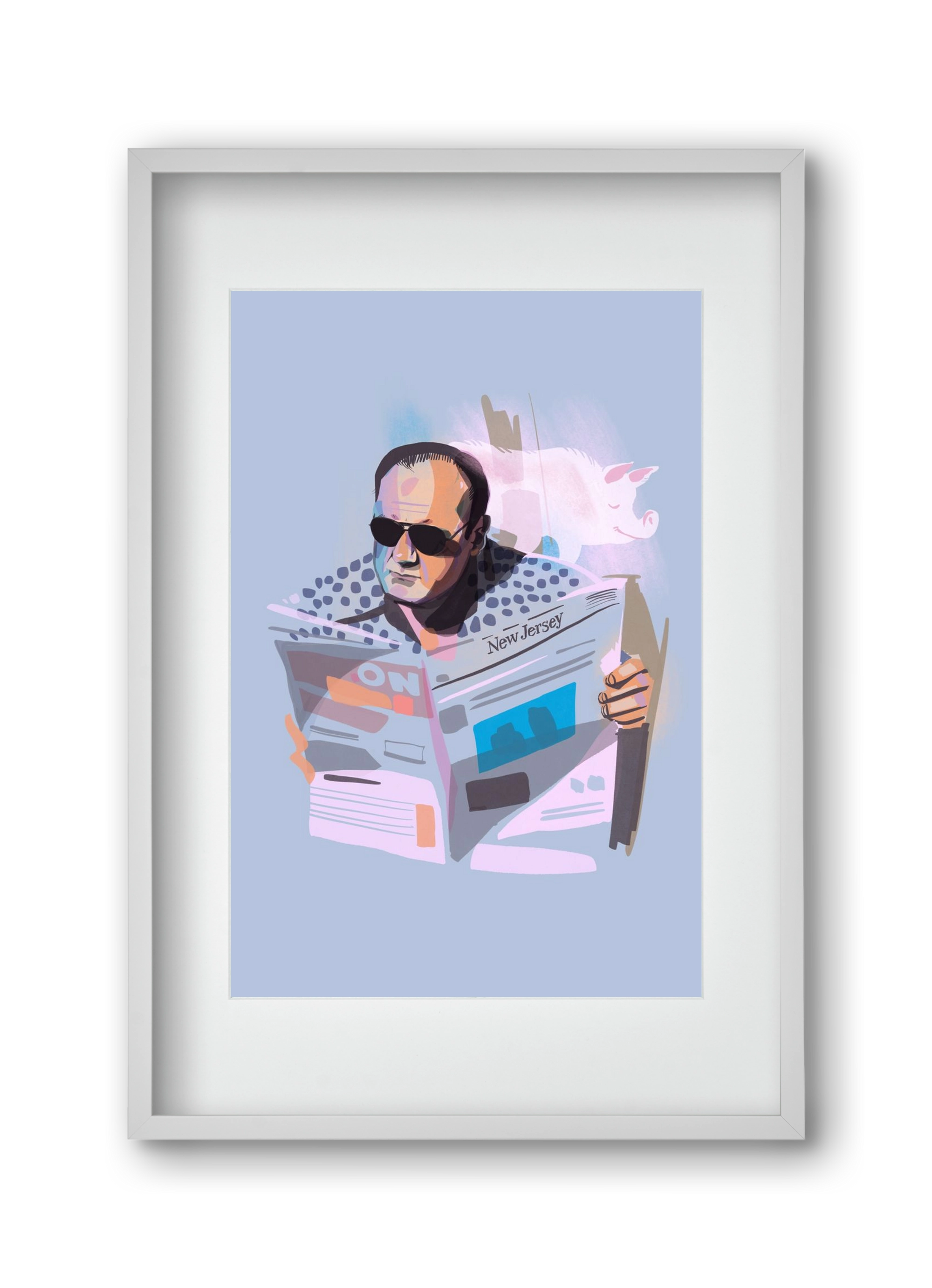 Sopranos, 30x45 cm (20x30 cm), Fehér keret, paszpartuval