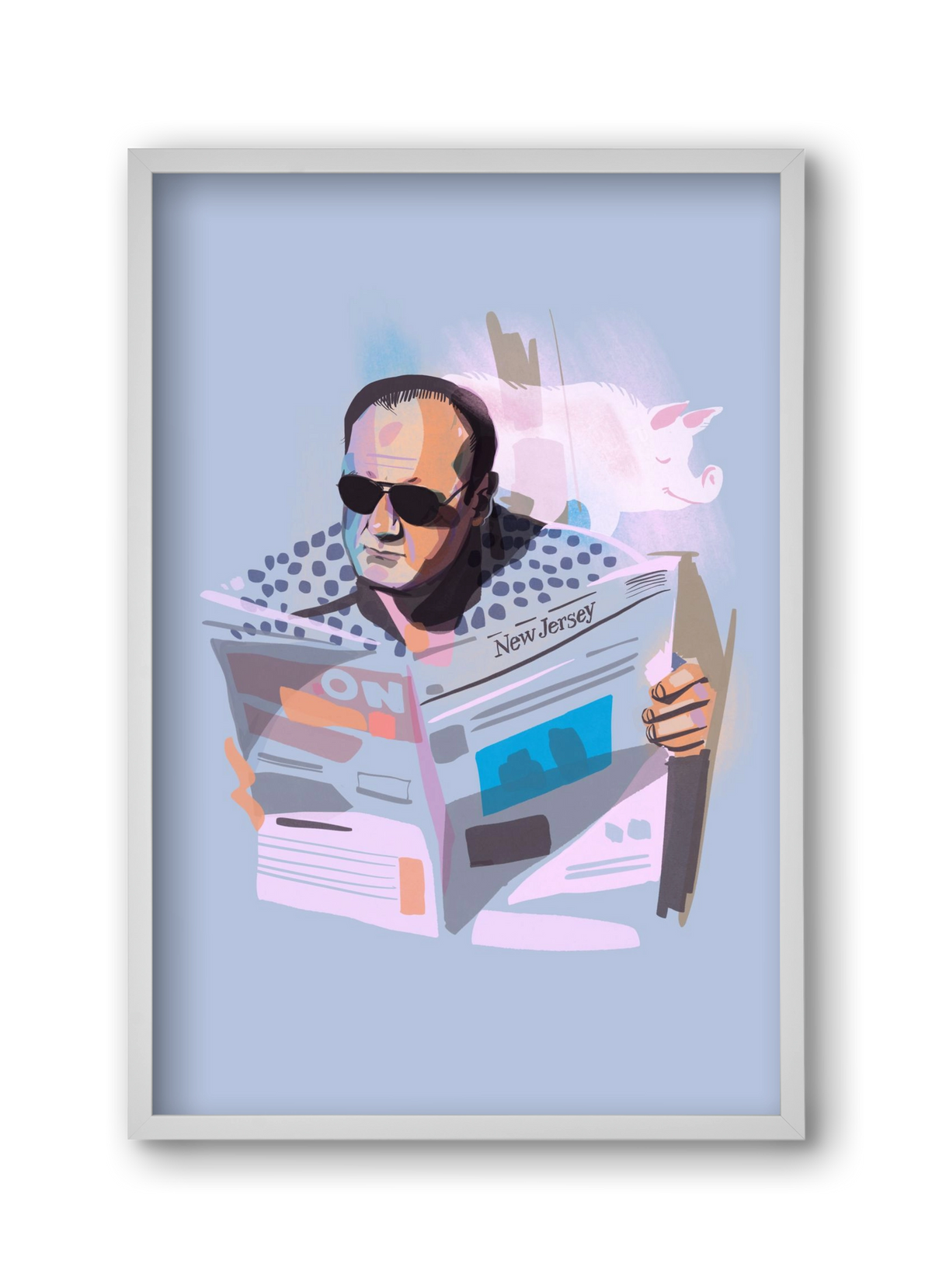 Sopranos, 30x45 cm (30x45 cm), Fehér keret