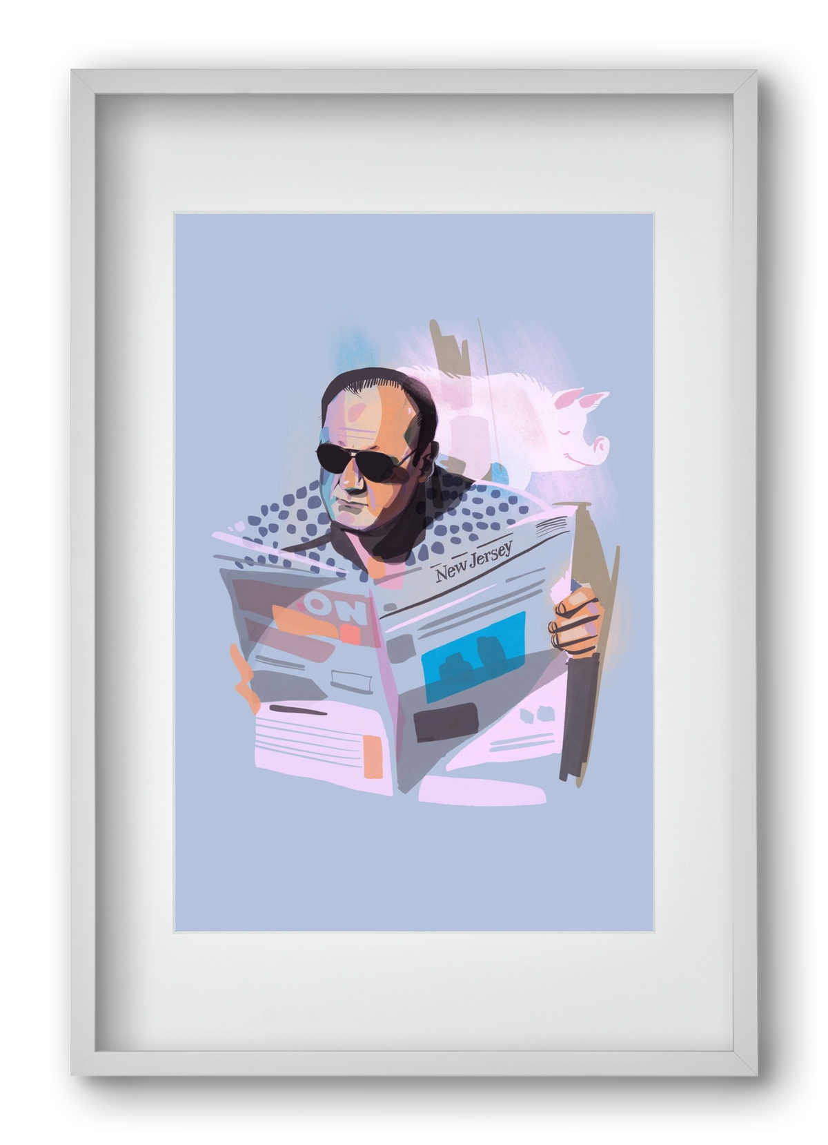 Sopranos, 40x60 cm (30x45 cm), Fehér keret, paszpartuval