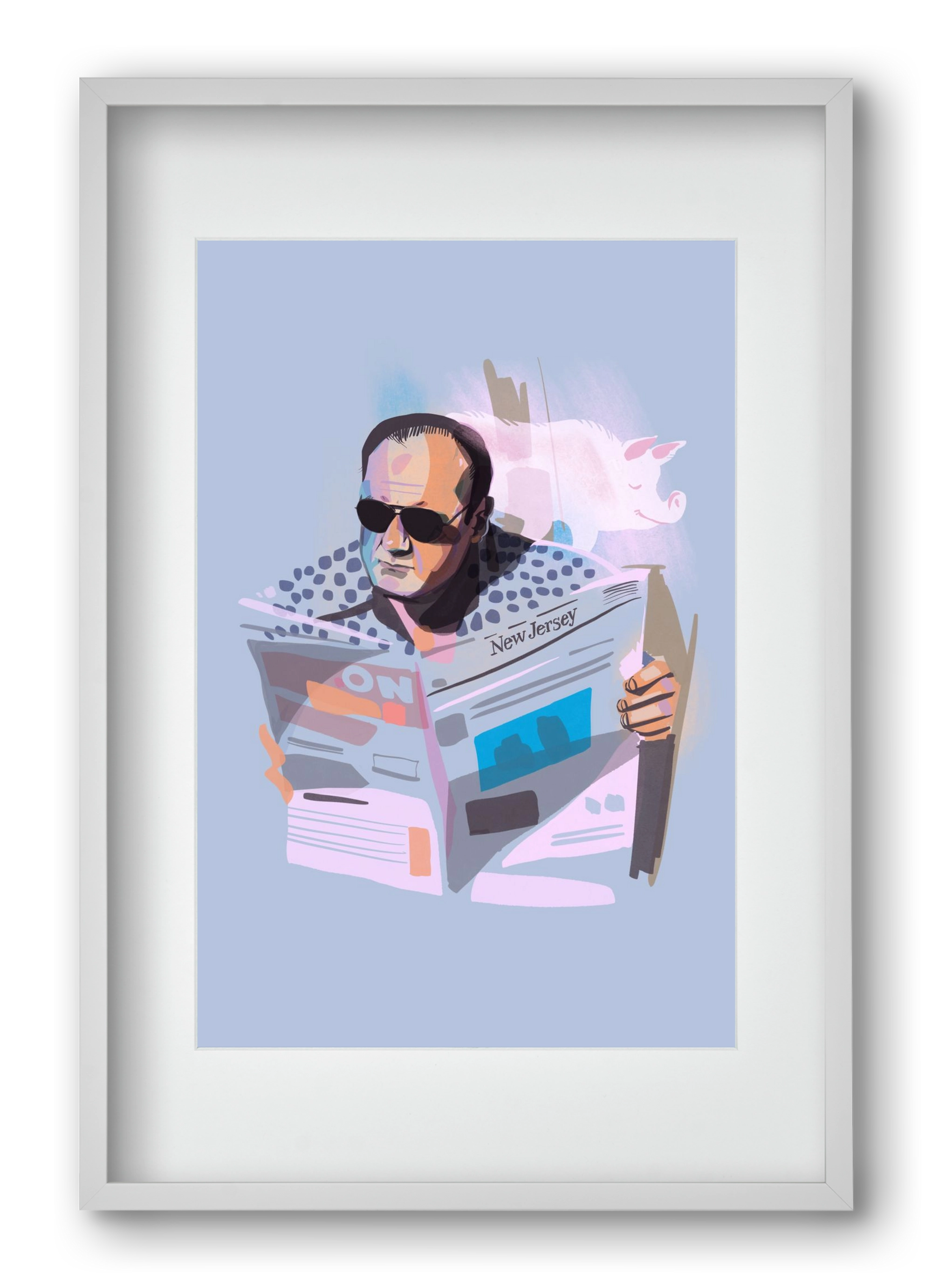 Sopranos, 40x60 cm (30x45 cm), Fehér keret, paszpartuval