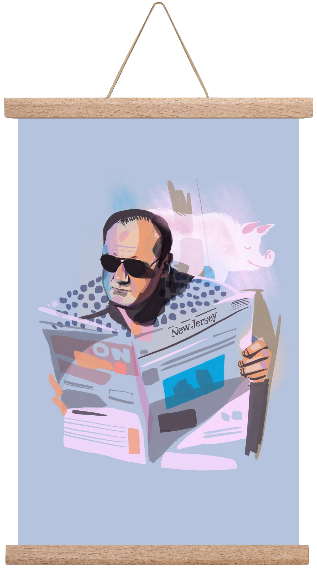 Sopranos, 30x45 cm (30x45 cm), Tölgy akasztó