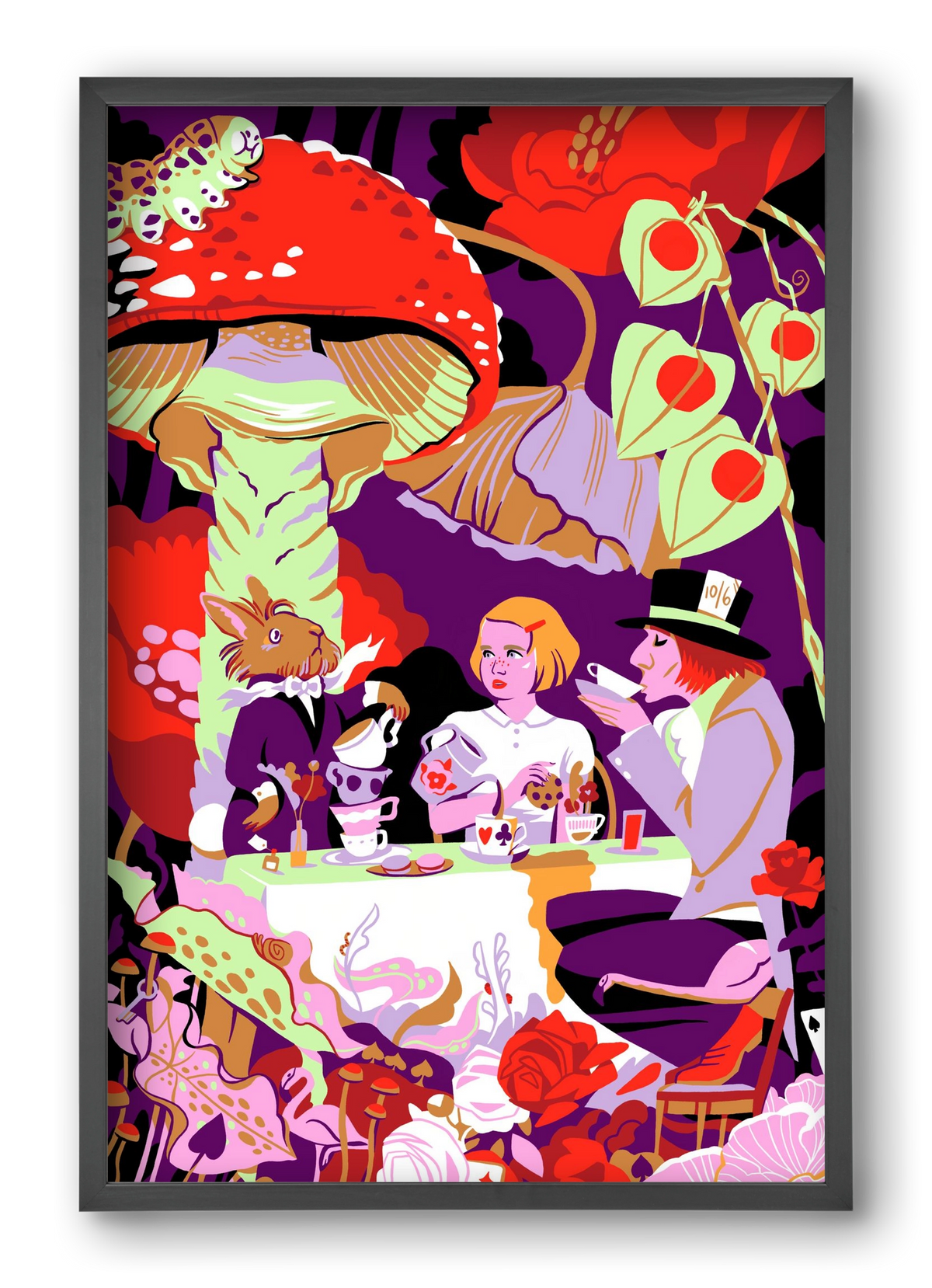 Alice in Wonderland, 40x60 cm (40x60 cm), Fekete keret