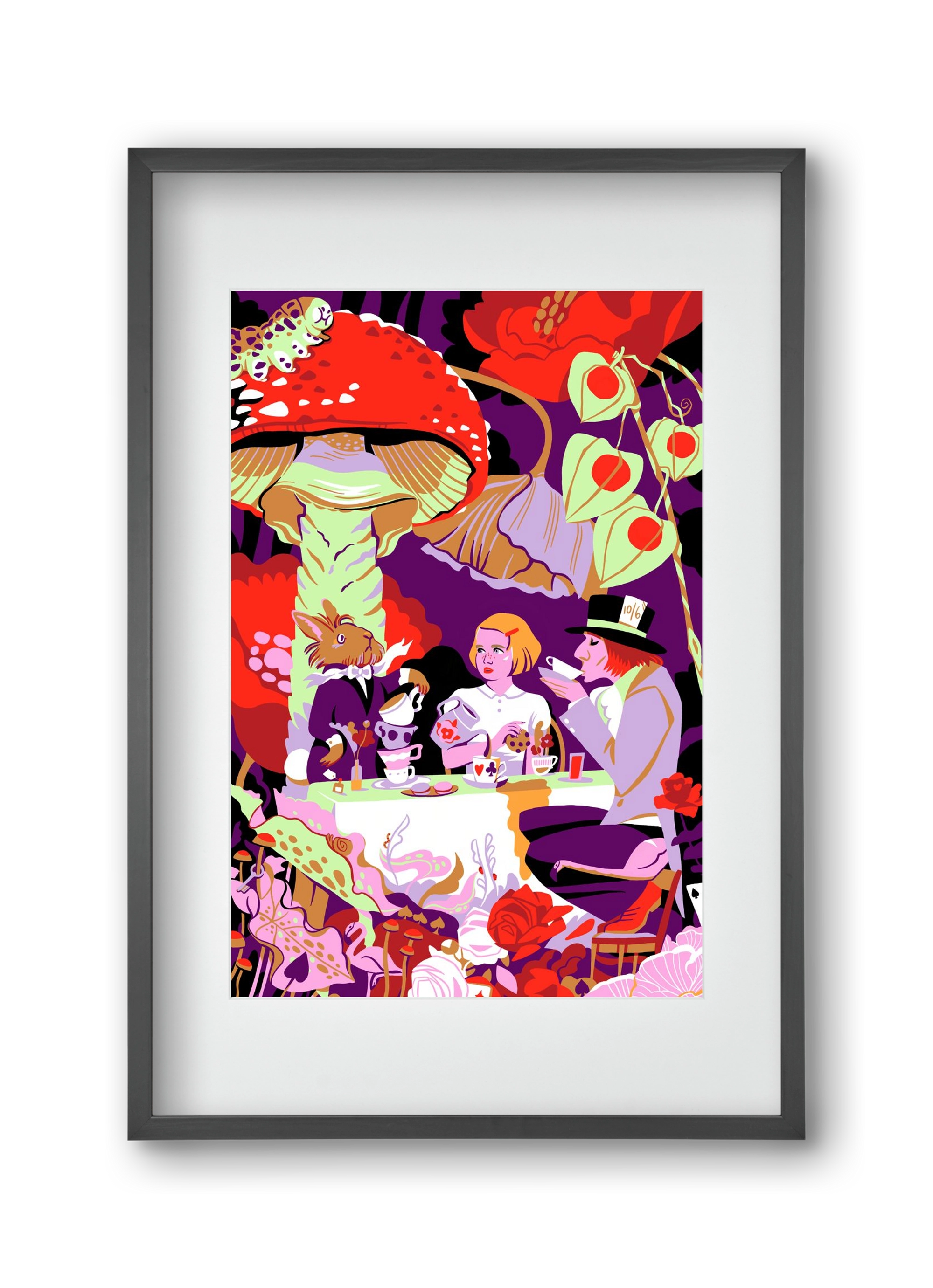 Alice in Wonderland, 30x45 cm (20x30 cm), Fekete keret, paszpartuval