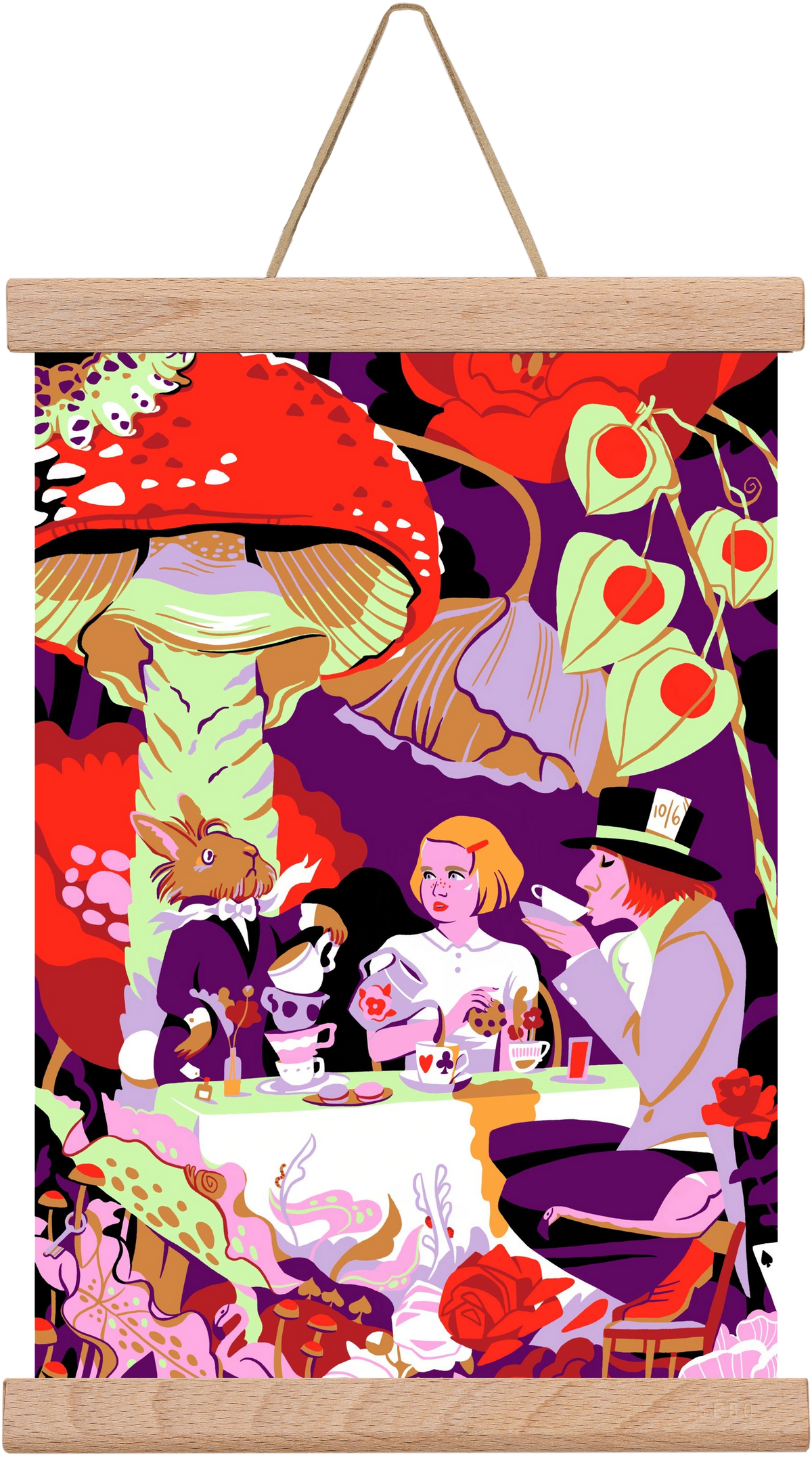 Alice in Wonderland, 20x30 cm (20x30 cm), Tölgy akasztó