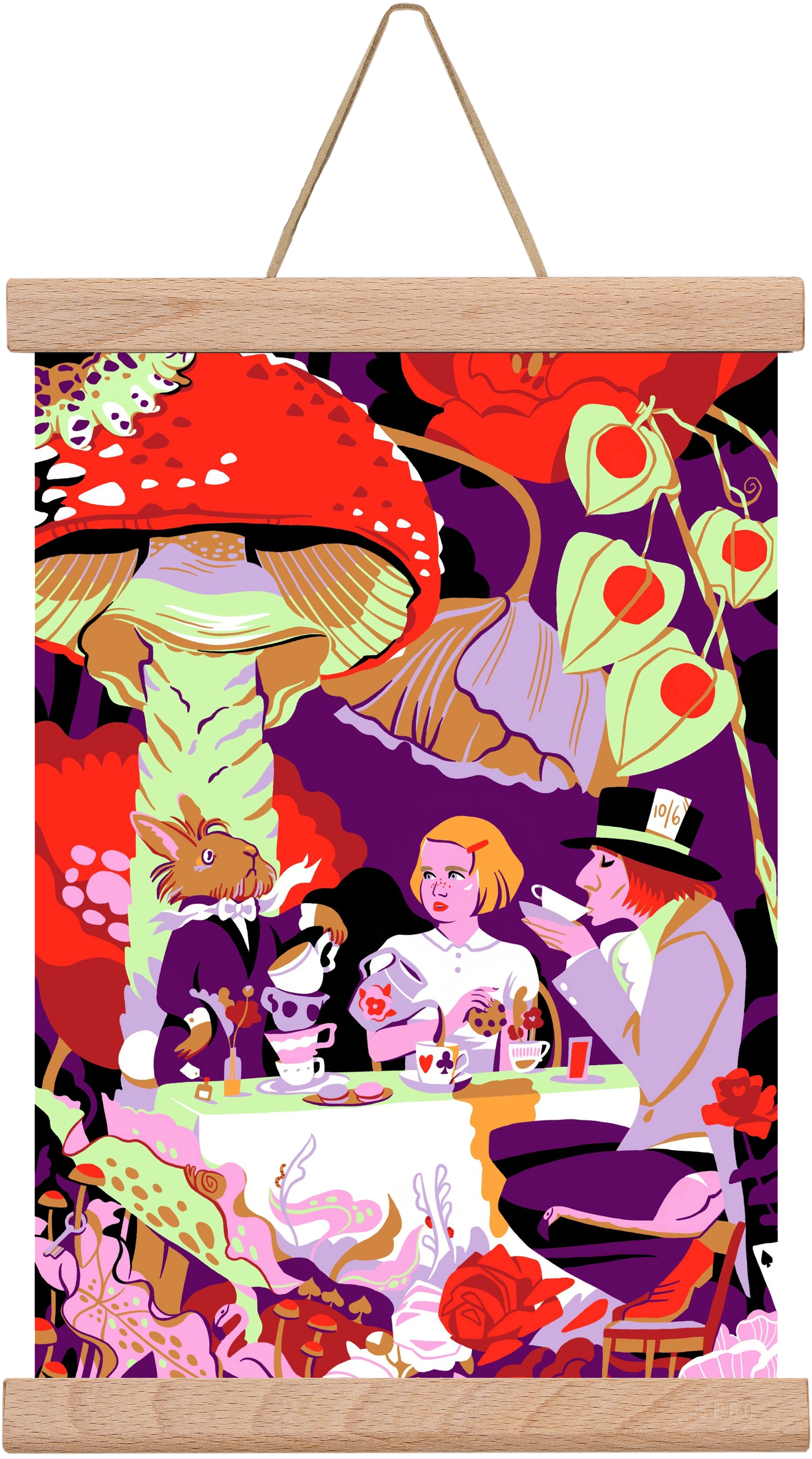 Alice in Wonderland, 20x30 cm (20x30 cm), Tölgy akasztó