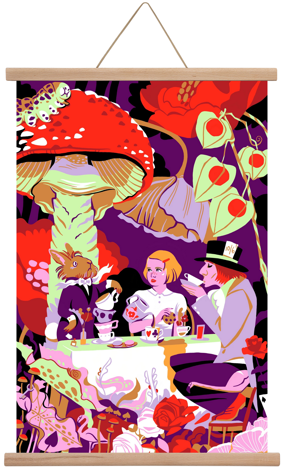 Alice in Wonderland, 40x60 cm (40x60 cm), Tölgy akasztó