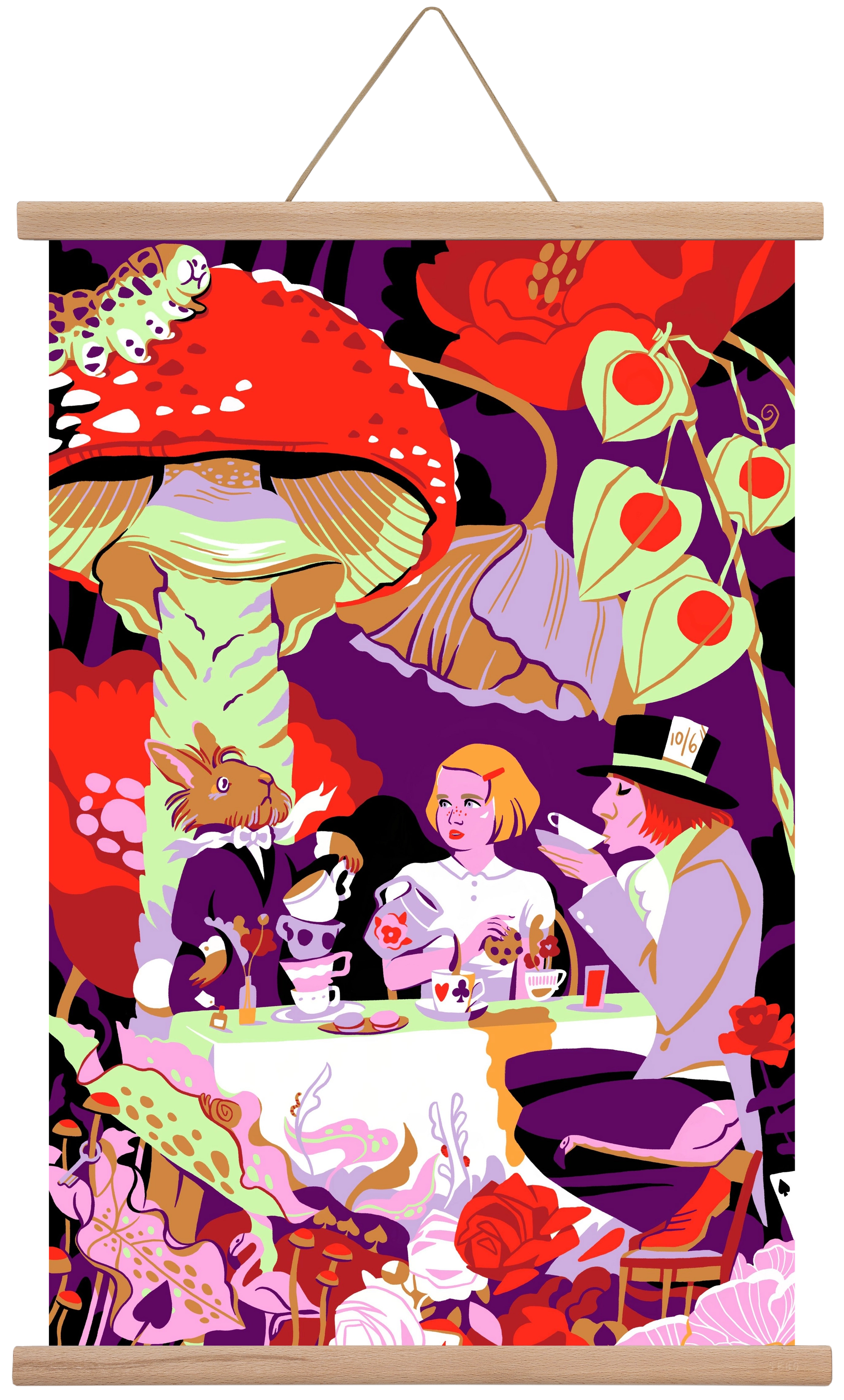 Alice in Wonderland, 40x60 cm (40x60 cm), Tölgy akasztó