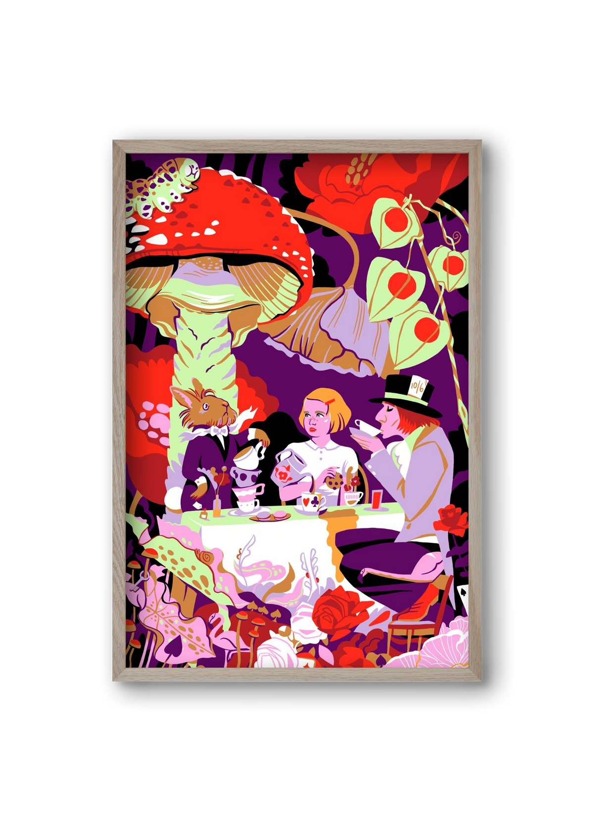 Alice in Wonderland, 20x30 cm (20x30 cm), Tölgy keret