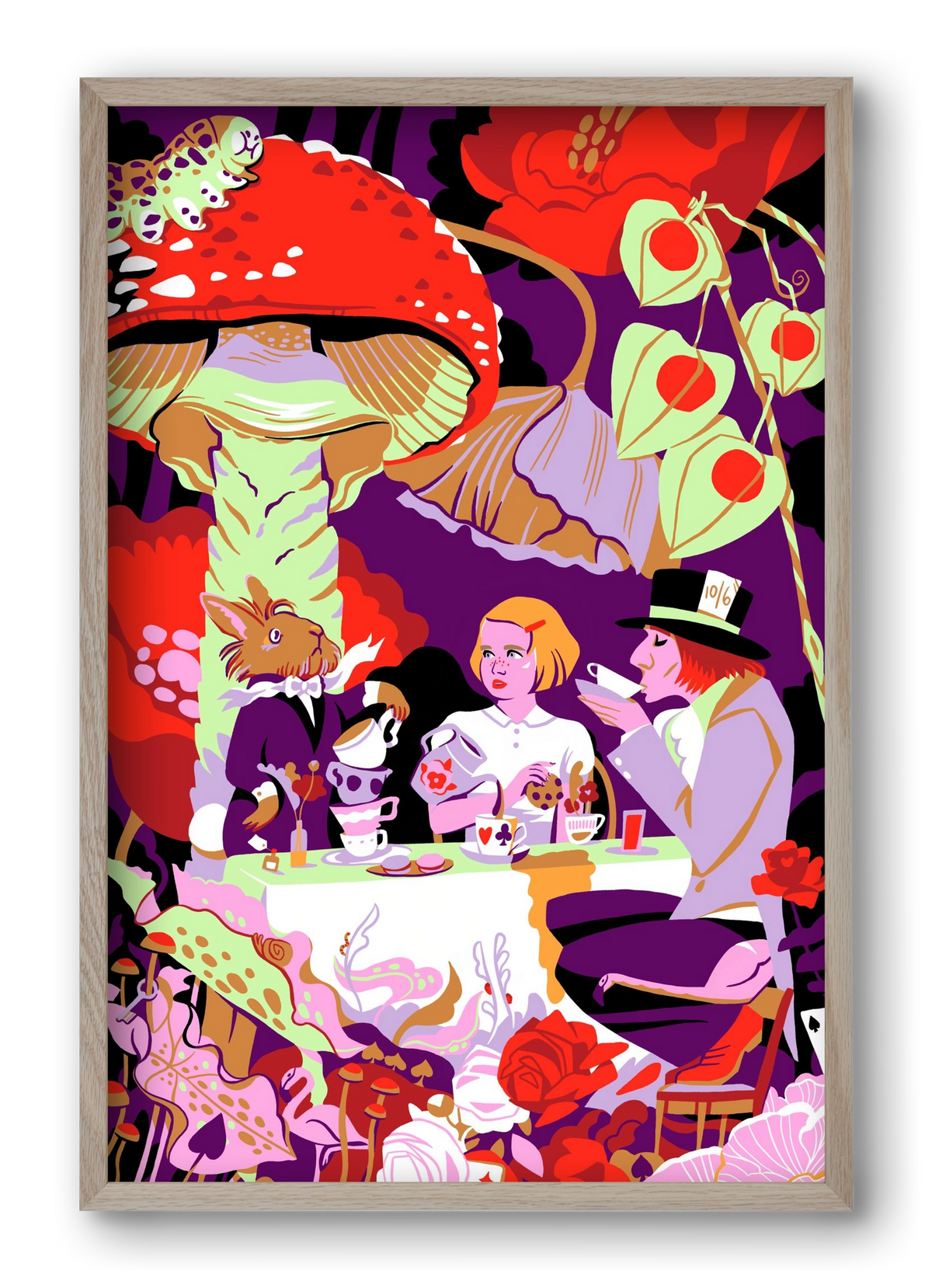 Alice in Wonderland, 40x60 cm (40x60 cm), Tölgy keret