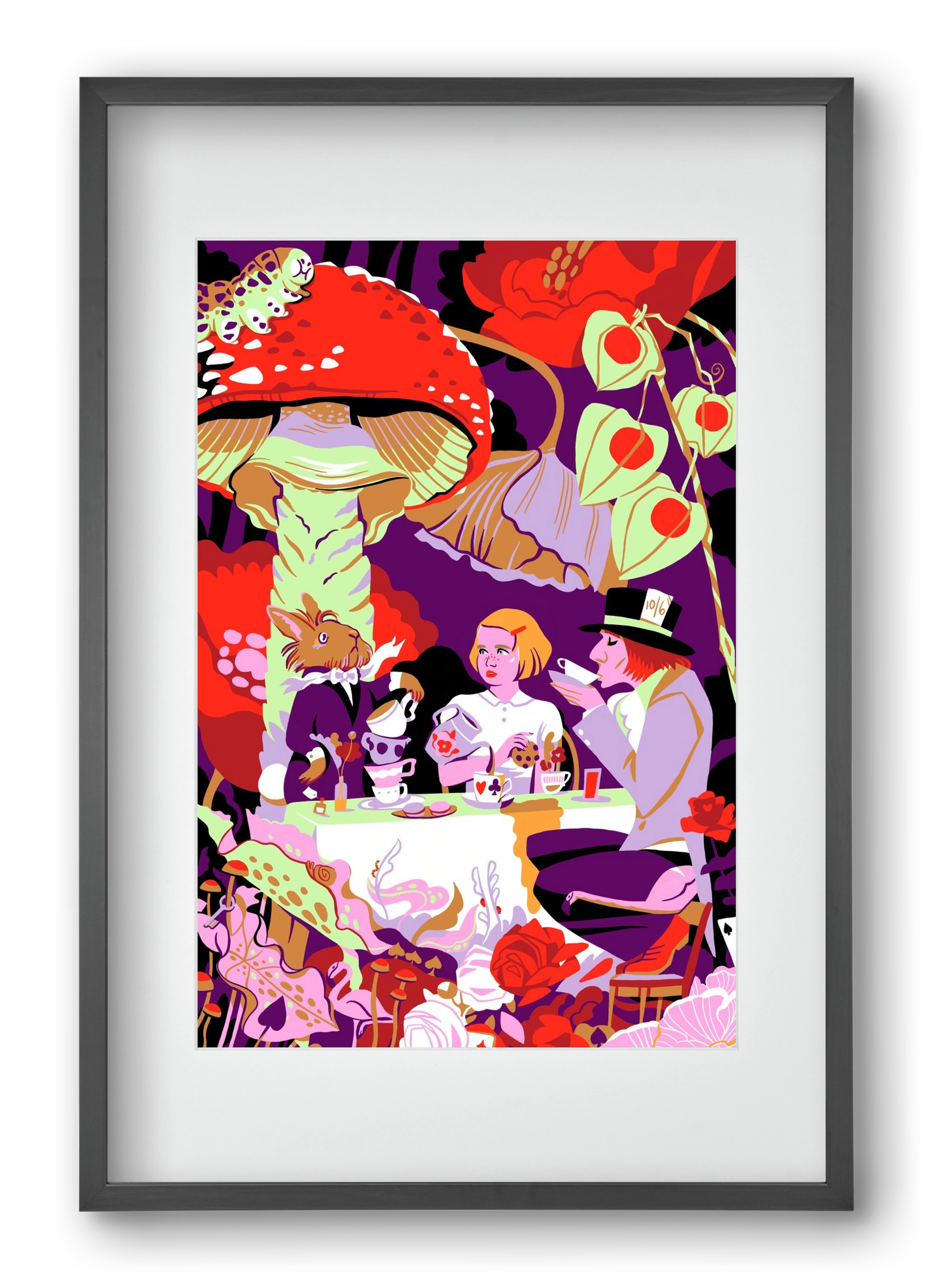 Alice in Wonderland, 40x60 cm (30x45 cm), Fekete keret, paszpartuval